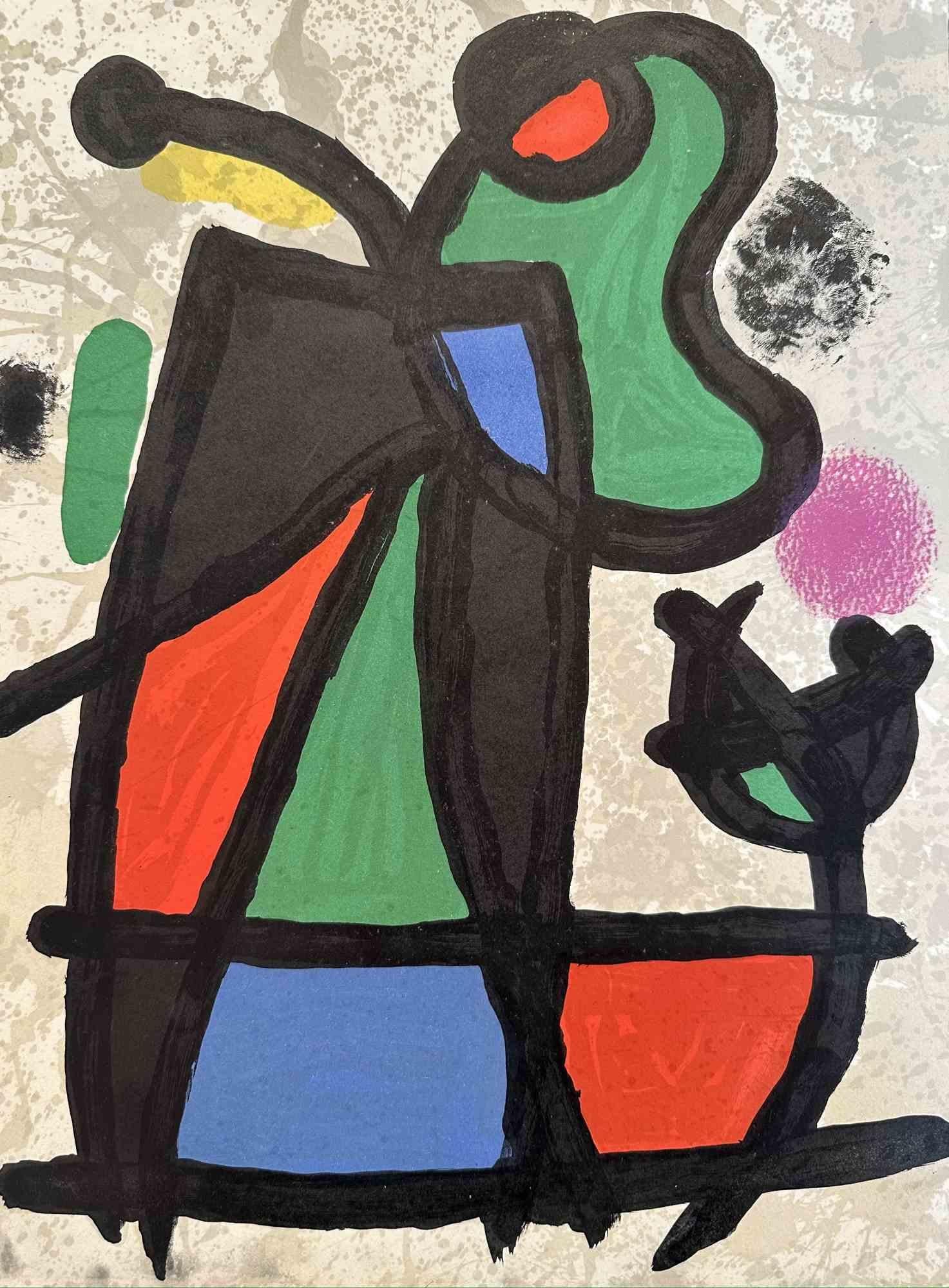 Joan Miró Abstract Print – Abstrakte Komposition - Lithographie von Joan Mirò - 1963