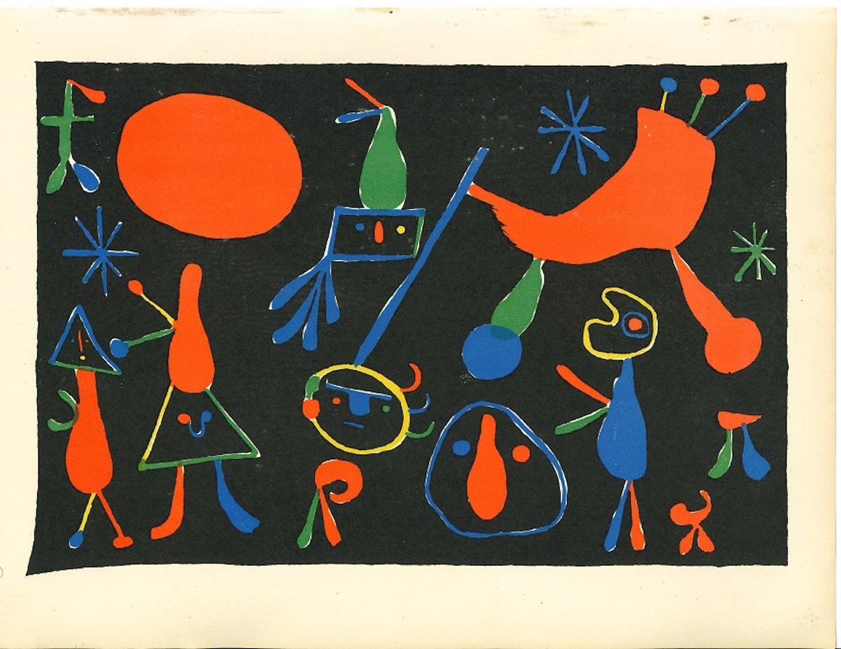 Joan Miró Abstract Print - Abstract Composition - Original Lithograph by J. Mirò - 1960s