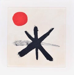 Abstract composition - Original Lithograph by Joan Mirò - 1959