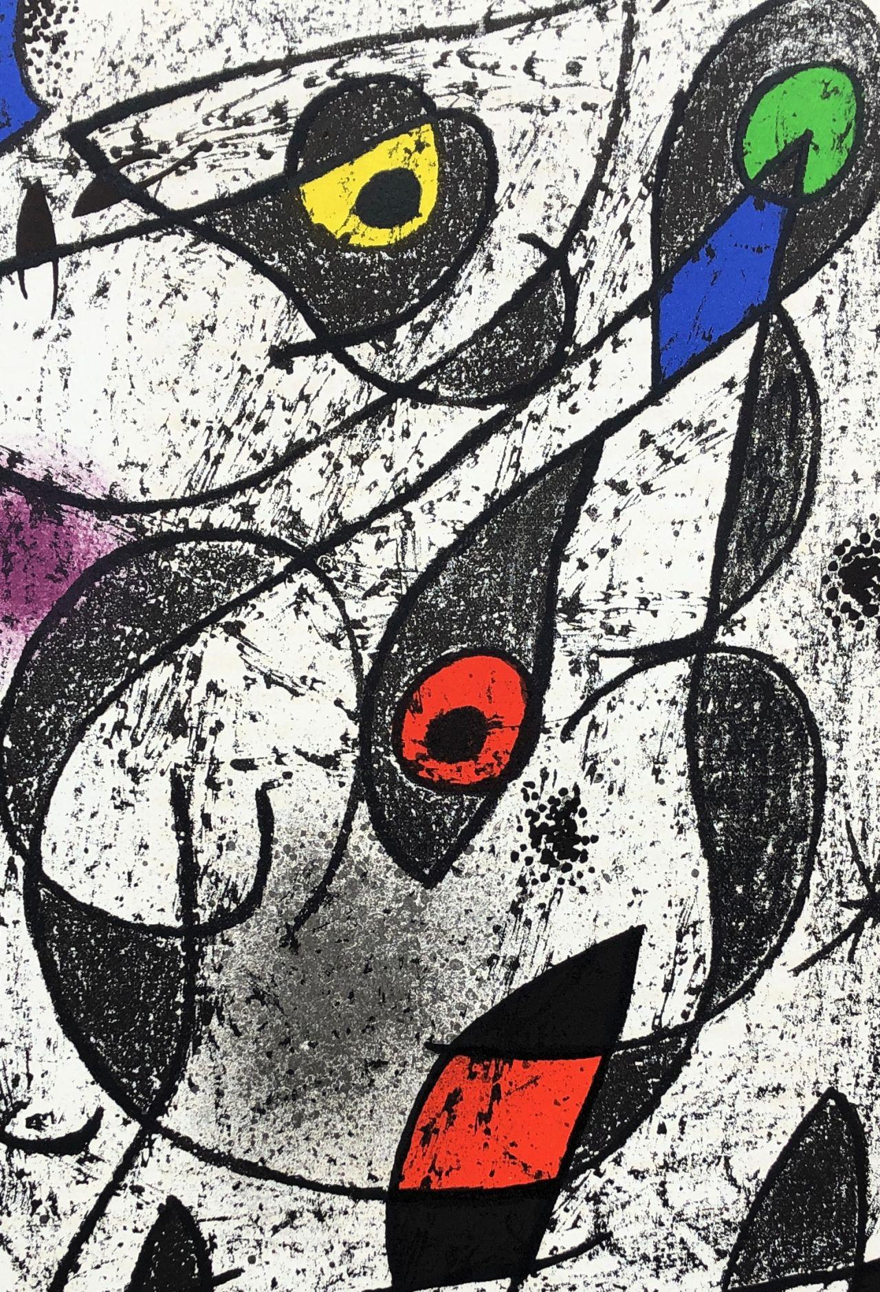Two Flying Birds - Original Lithograph (Mourlot #838) - Print by Joan Miró