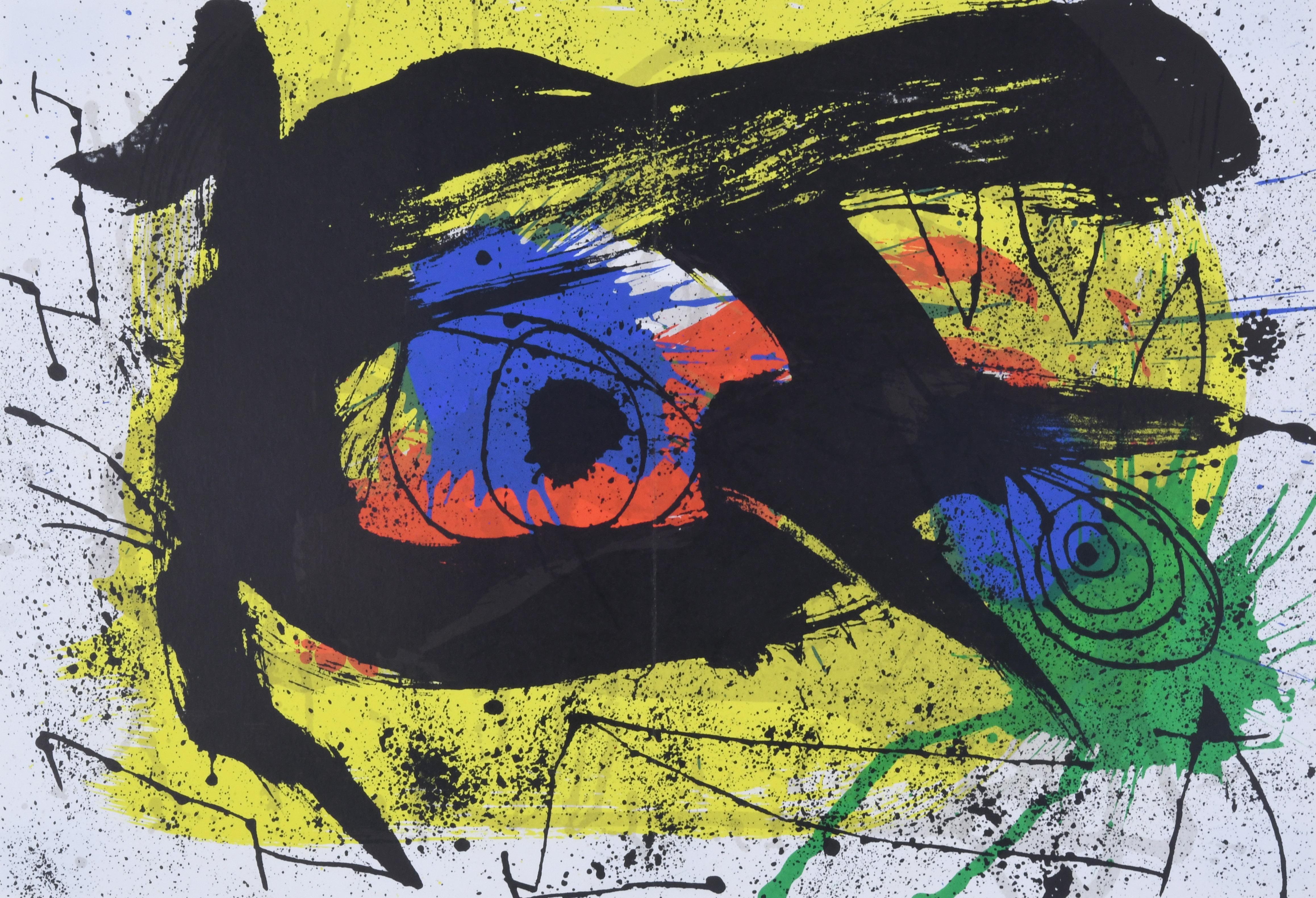 « Abstrait », Joan Miró, lithographie, 1973, Sobreteixims I