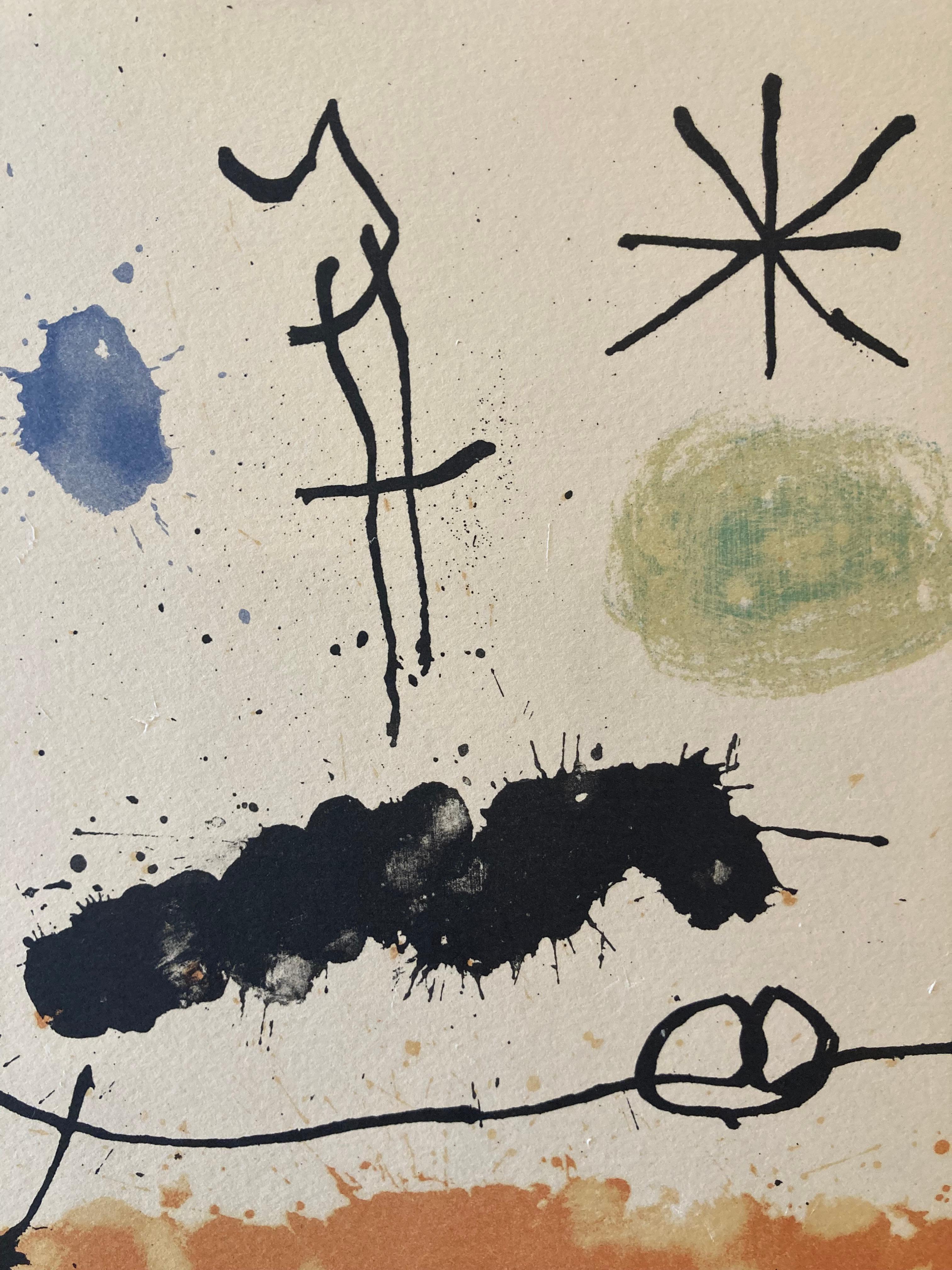 'Abstract Landscape with Star, ' by Joan Miro,  Four-color Lithograph. 5