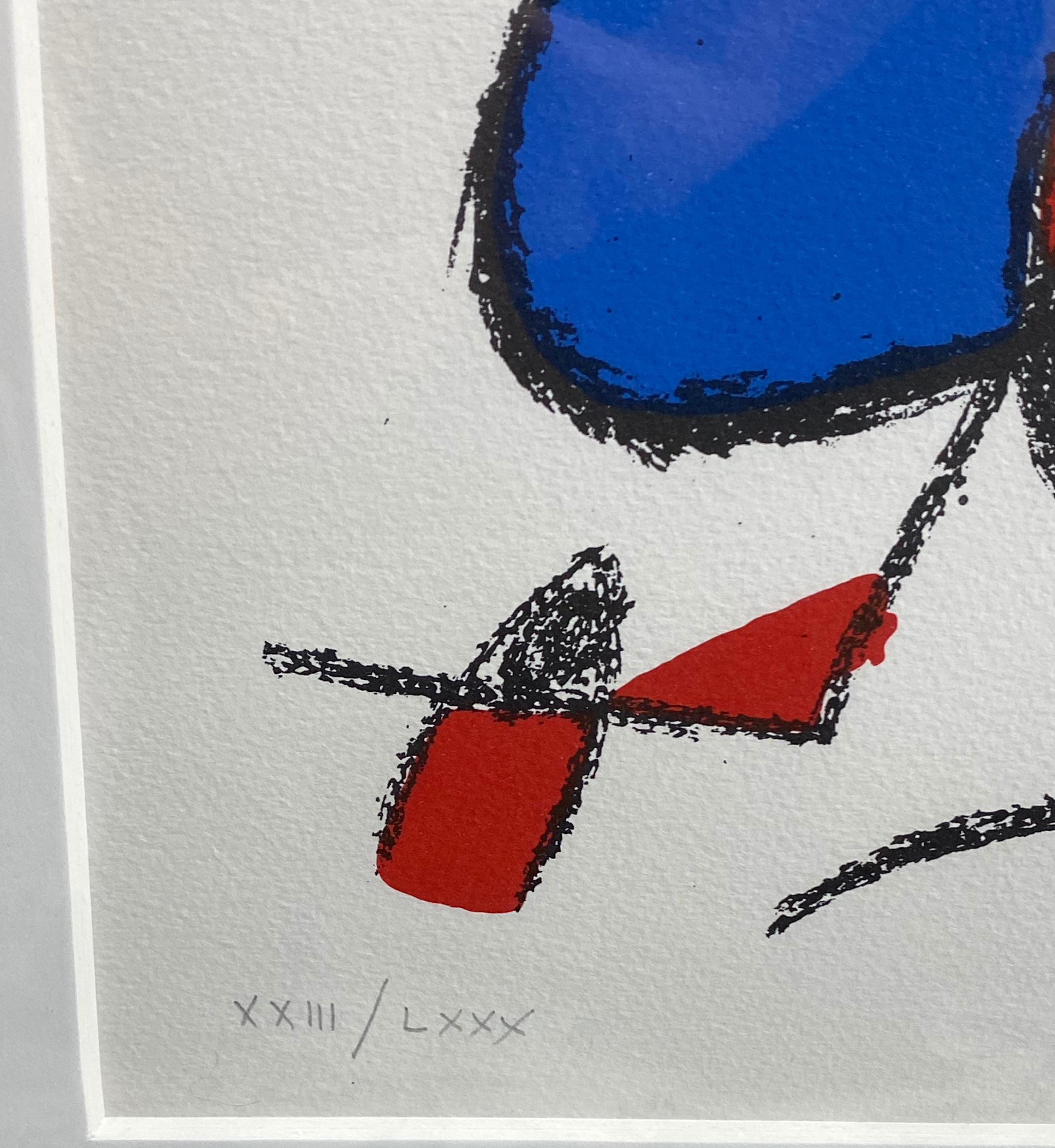 Abstract Modern Lithograph by Joan Miro, 1975 - Print by Joan Miró