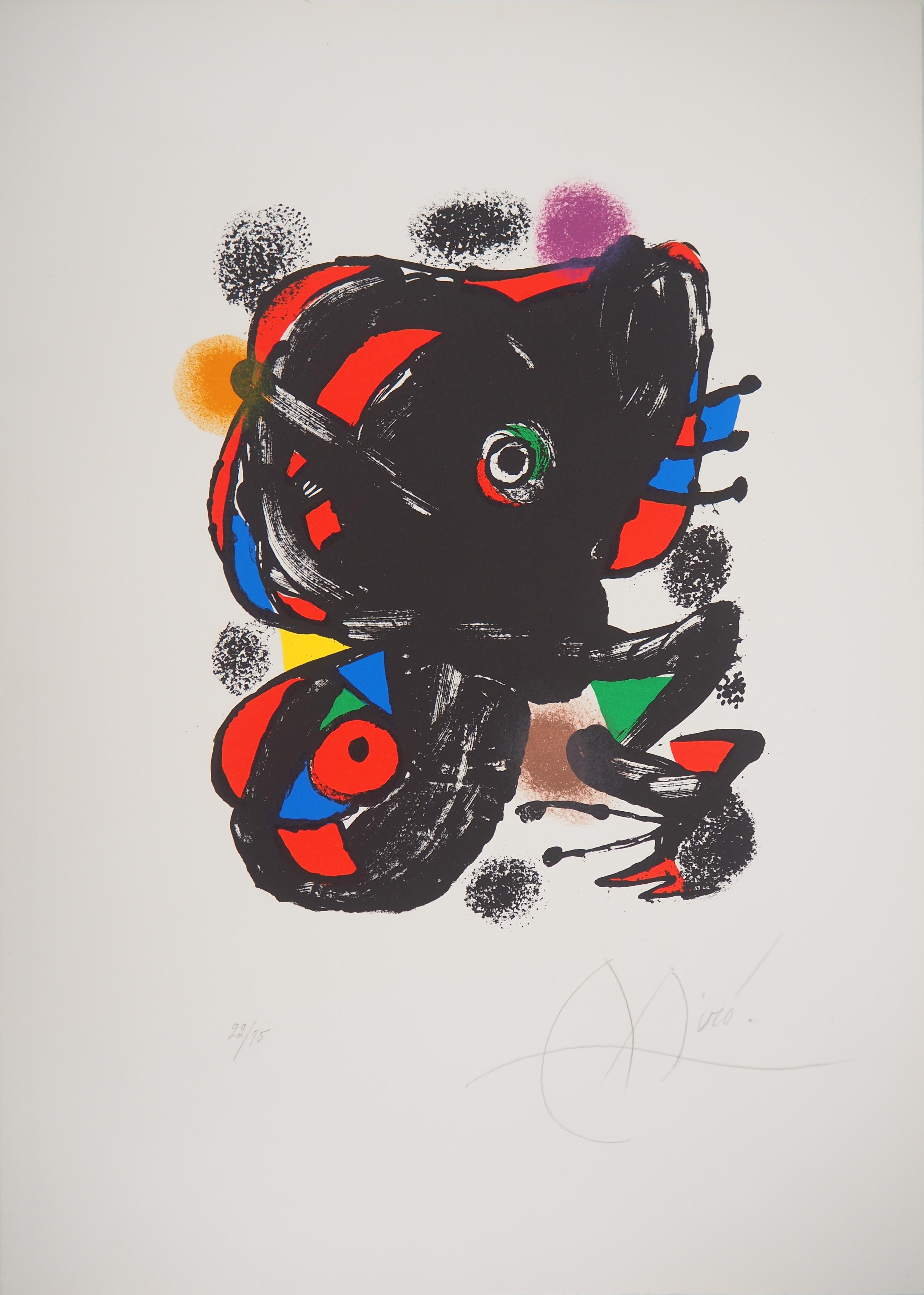 Joan Miró Abstract Print - Abstract composition - Original lithograph, Hand Signed (Mourlot #1106)