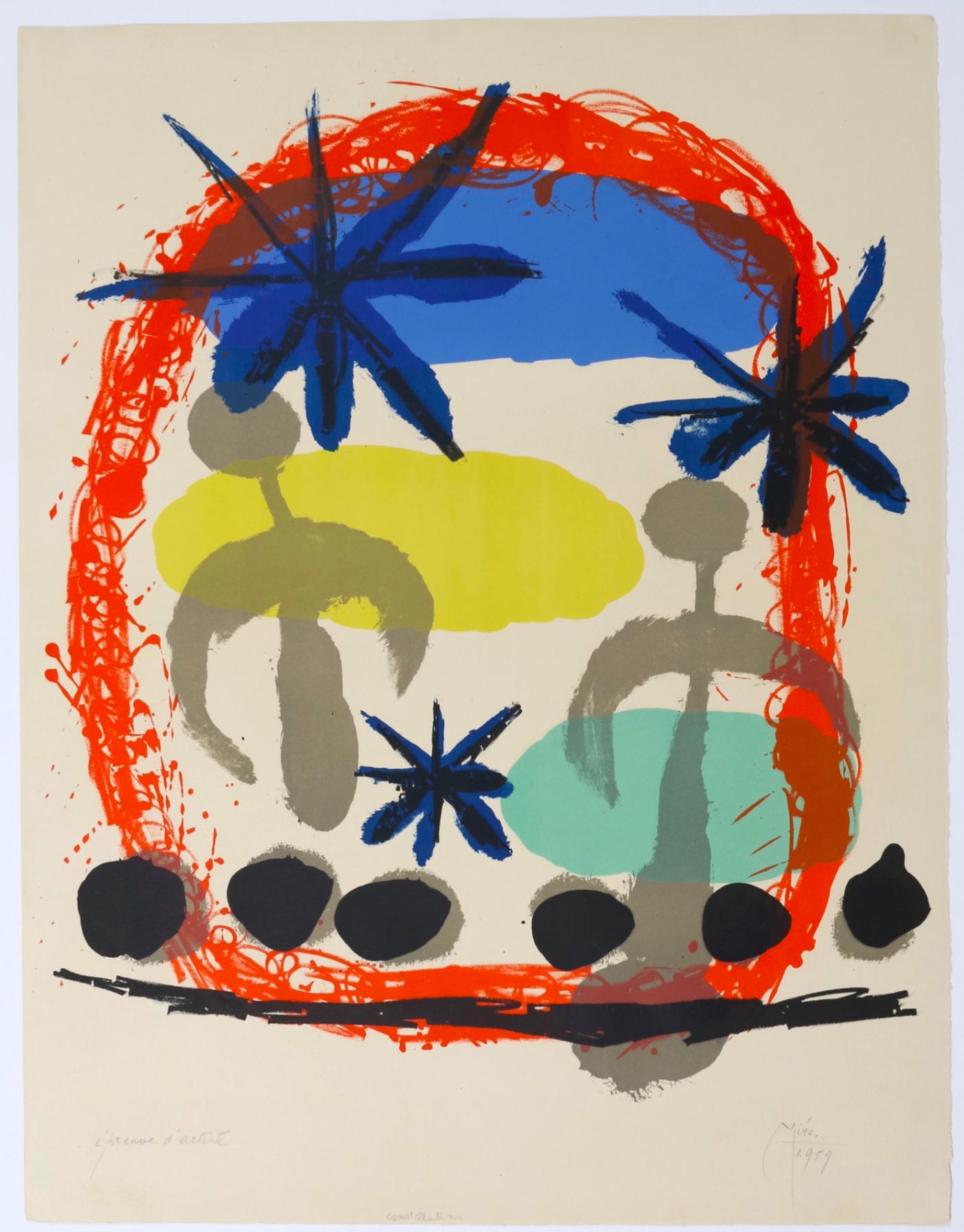 Joan Miró Abstract Print - Affiche de l'exposition 'Constellations'