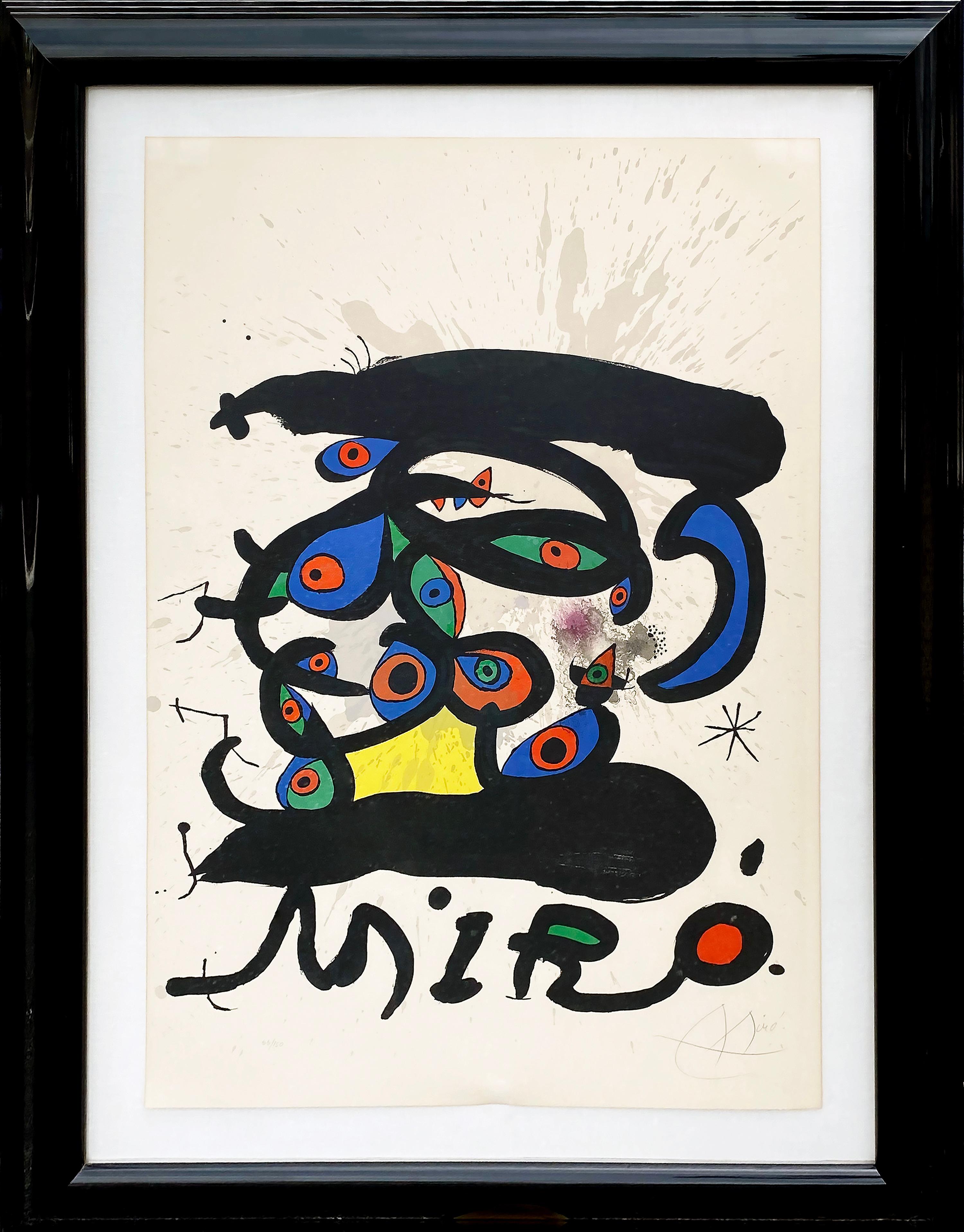 Affiche pour l'Exhibition Peintres sur Dessins Papier - Print de Joan Miró
