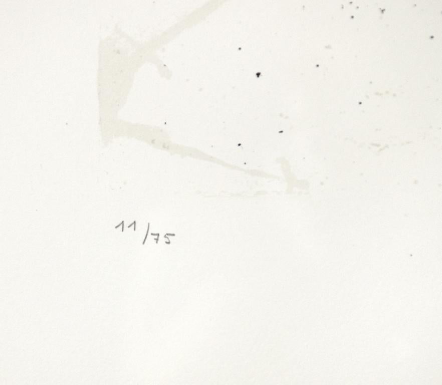 Affiche für die Ausstellung 'Homenatge a J. Torres Clavé  (Weiß), Figurative Print, von Joan Miró