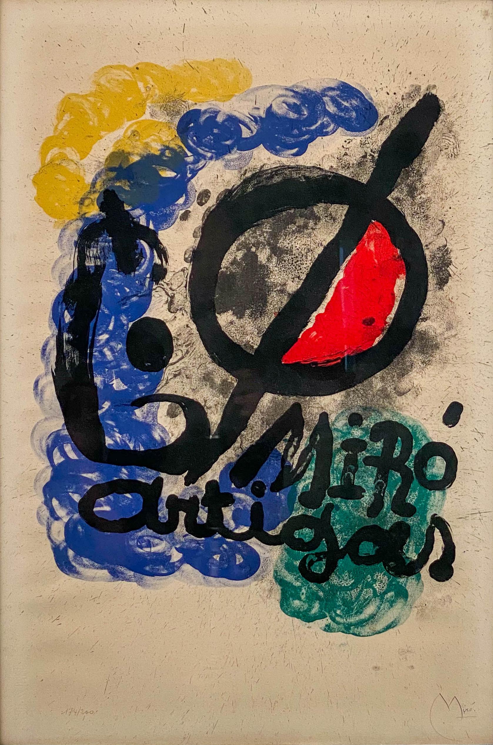 Affiche pour l'Exposition Miro-Artigas, 1963 - Abstrait Mixed Media Art par Joan Miró