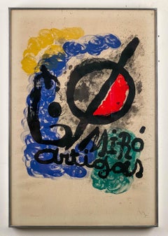 Vintage Affiche pour l'Exposition Miro-Artigas, 1963