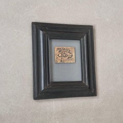 After Joan Miró “Laurels Number One”, Patinated Bronze Relief Framed, circa 1980