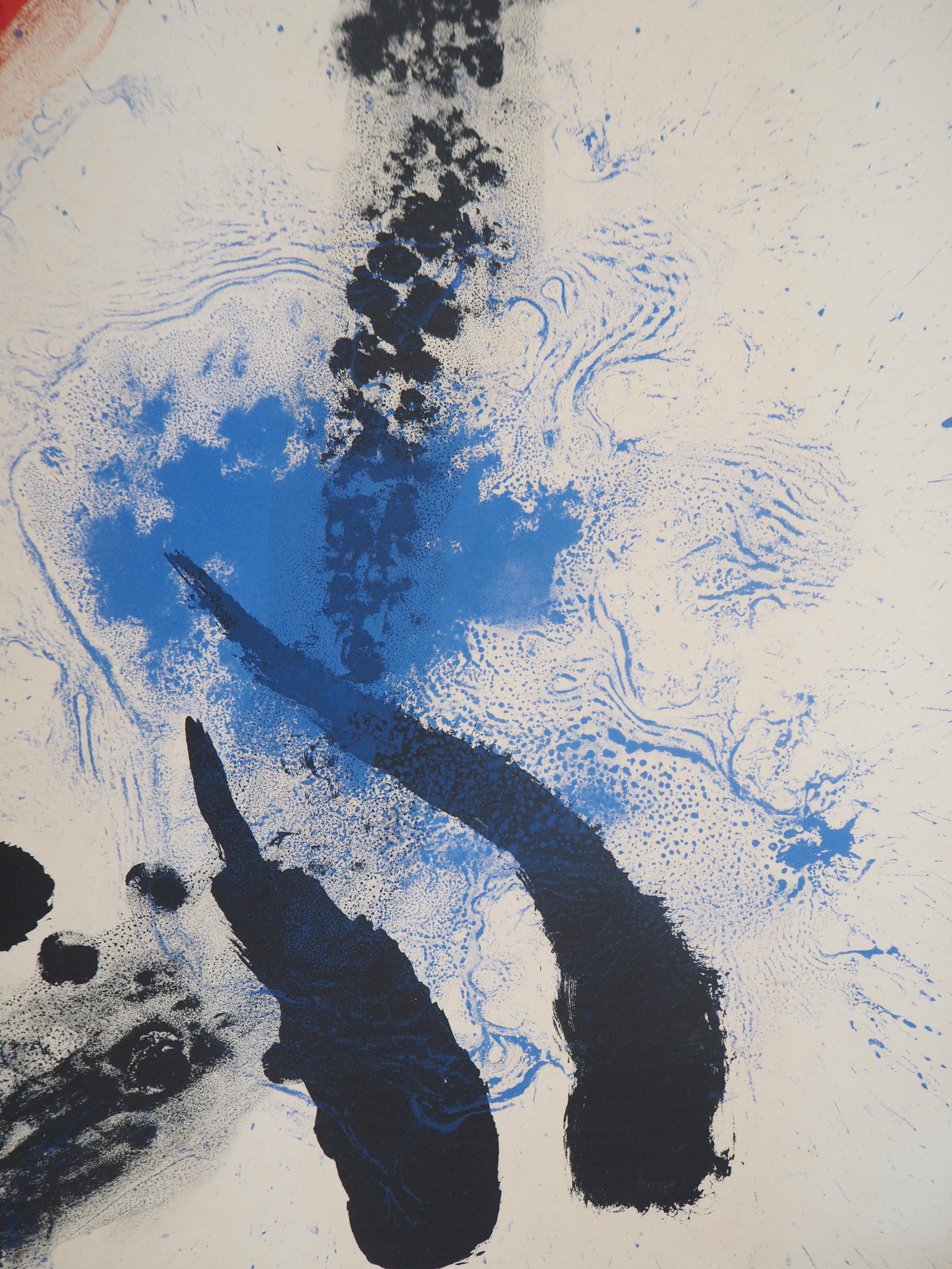 Album 19, Plate 1 (Surrealist Portrait) - Original Lithograph, Handsigned - Abstract Print by Joan Miró
