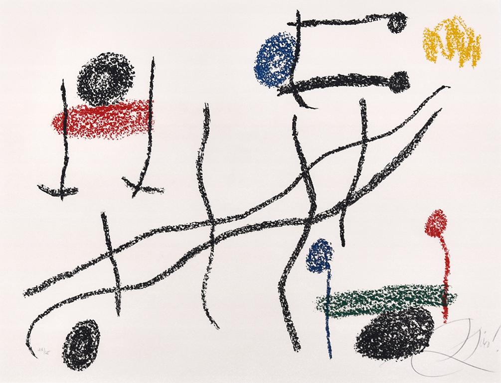 Joan Miró Abstract Print - Album 21, Plate 16, 1978