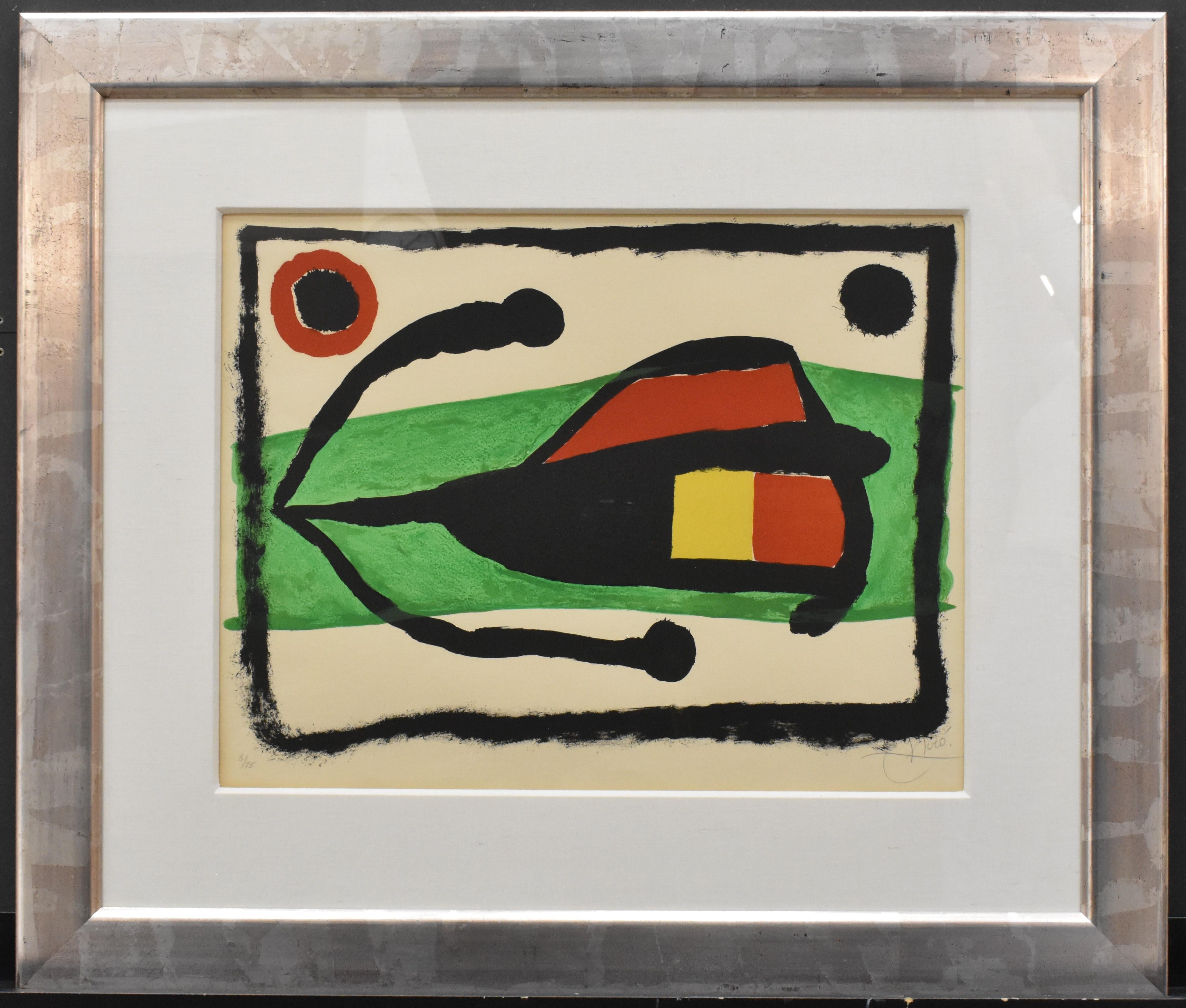 Joan Miró Abstract Print - Joan Miro, Altamira, Lithograph in colors, 1958 