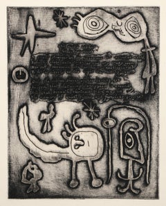 Eine lebende Welt für Dolores Miro, surrealistisches Radierungsgedicht von Joan Miro