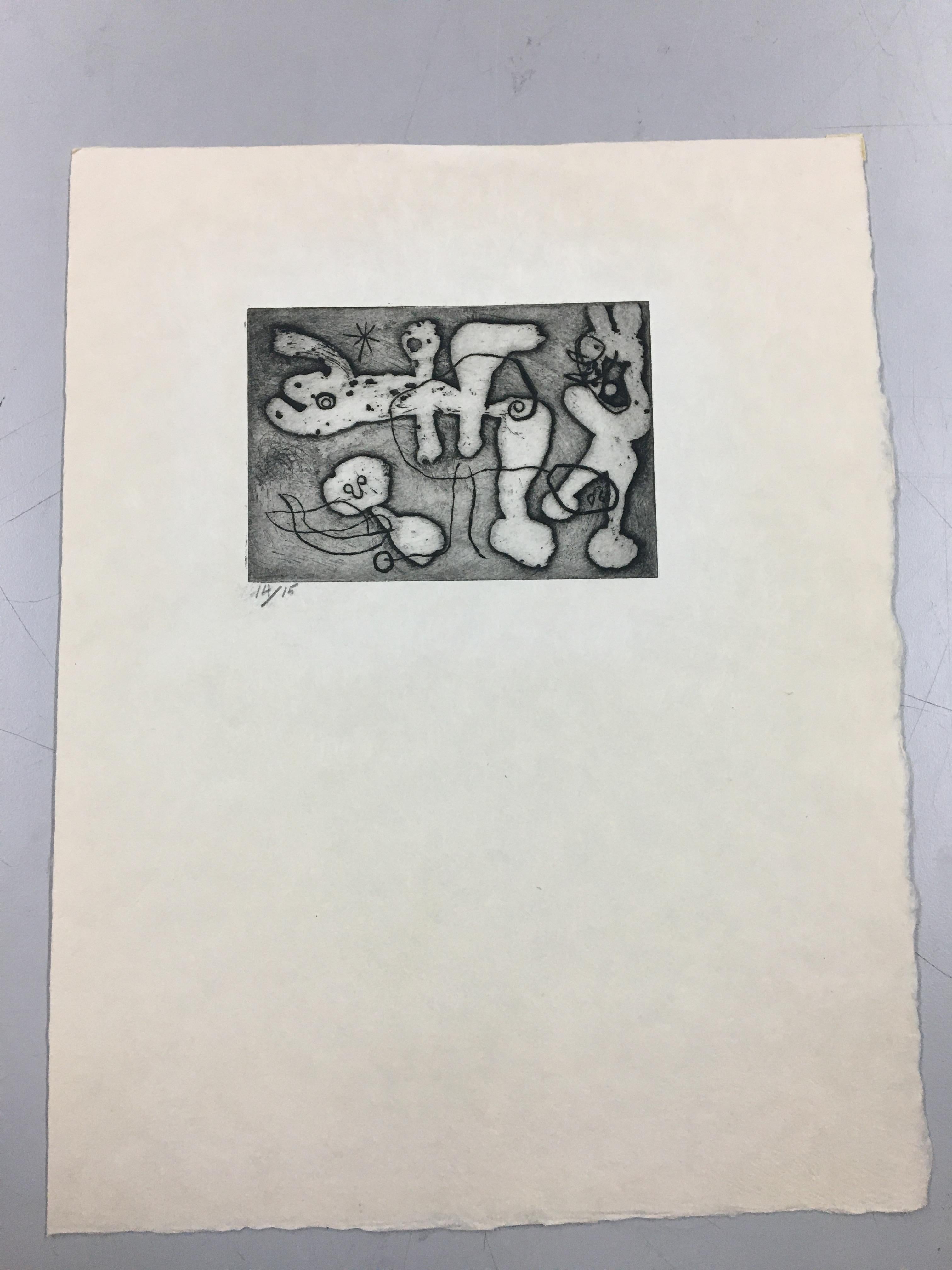 Anti-Platon - Beige Print by Joan Miró