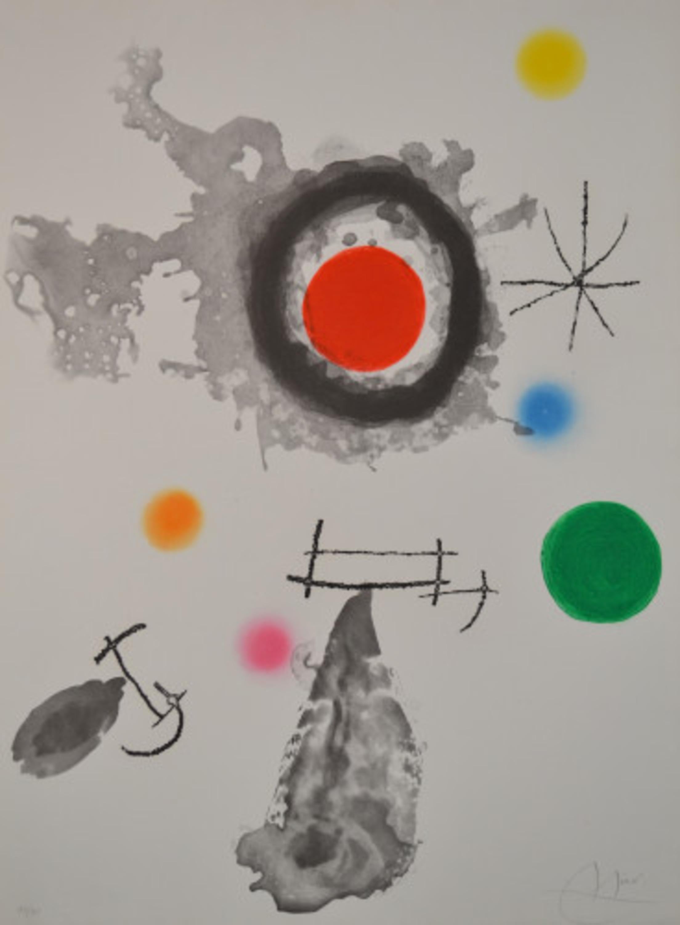 Astre Et Fumee - D424 - Print by Joan Miró