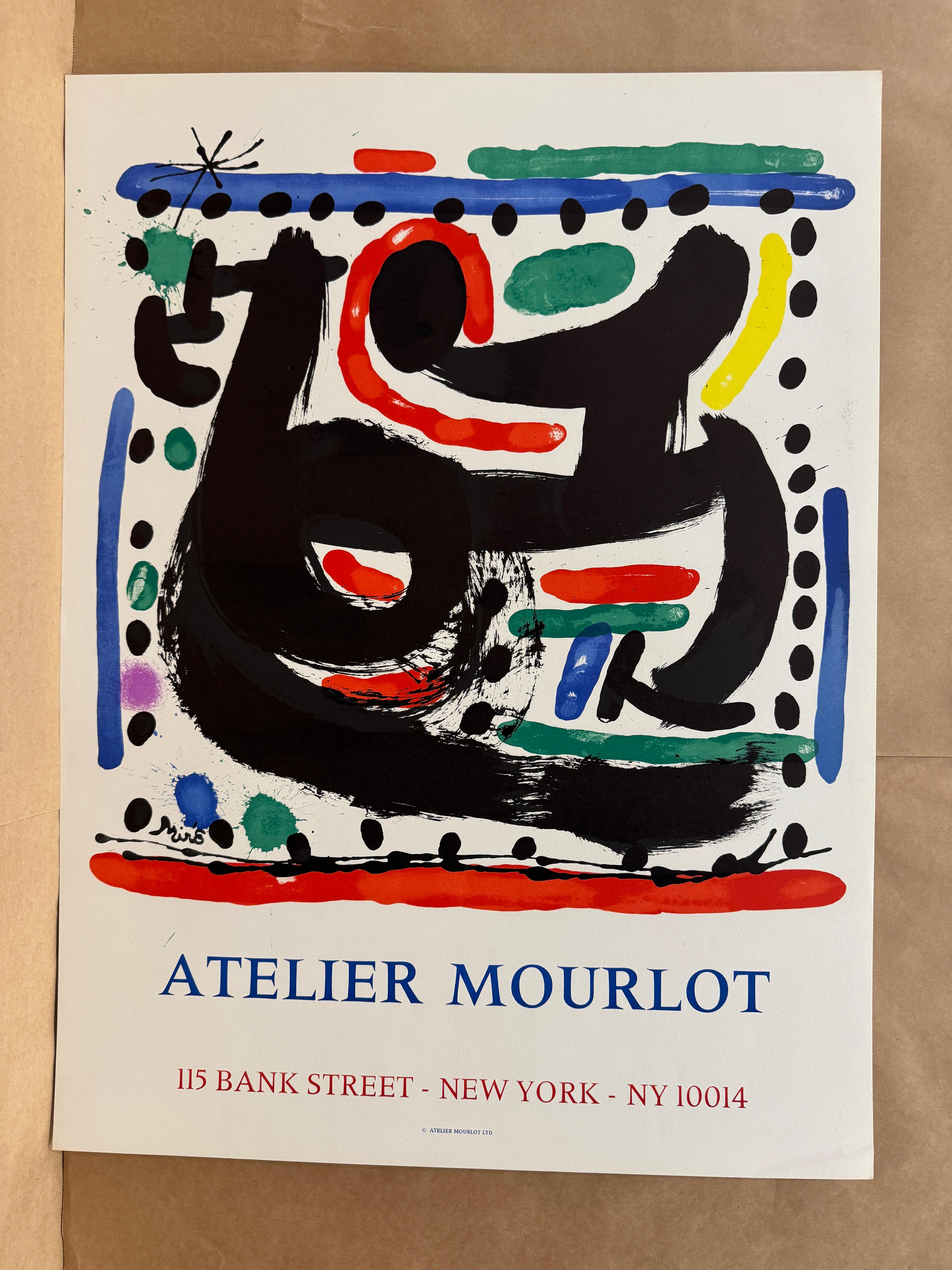 Atelier Mourlot Bank Street de Joan Miró - litografía original abstracta en color en venta 1