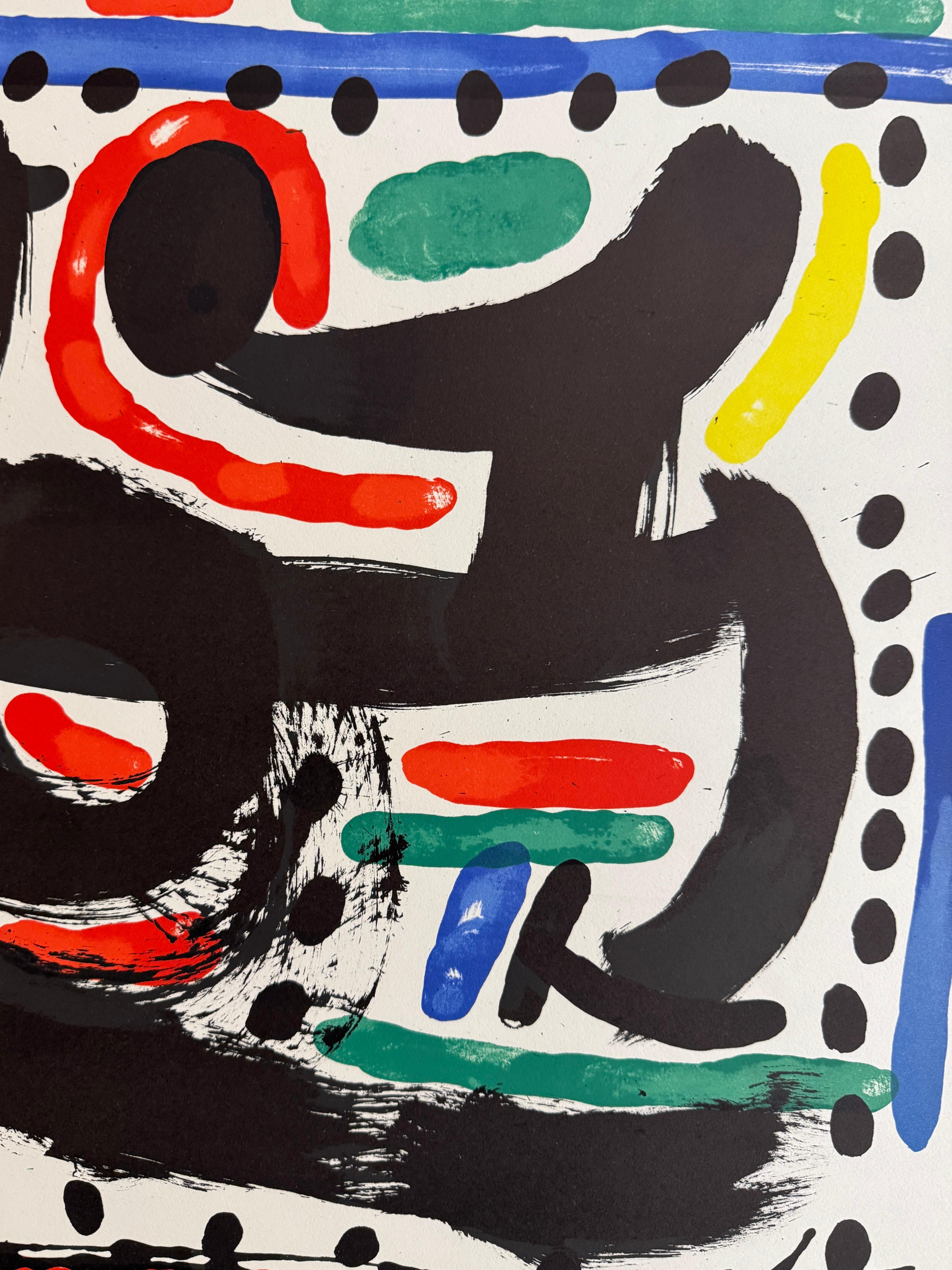 Atelier Mourlot Bank Street de Joan Miró - litografía original abstracta en color en venta 2