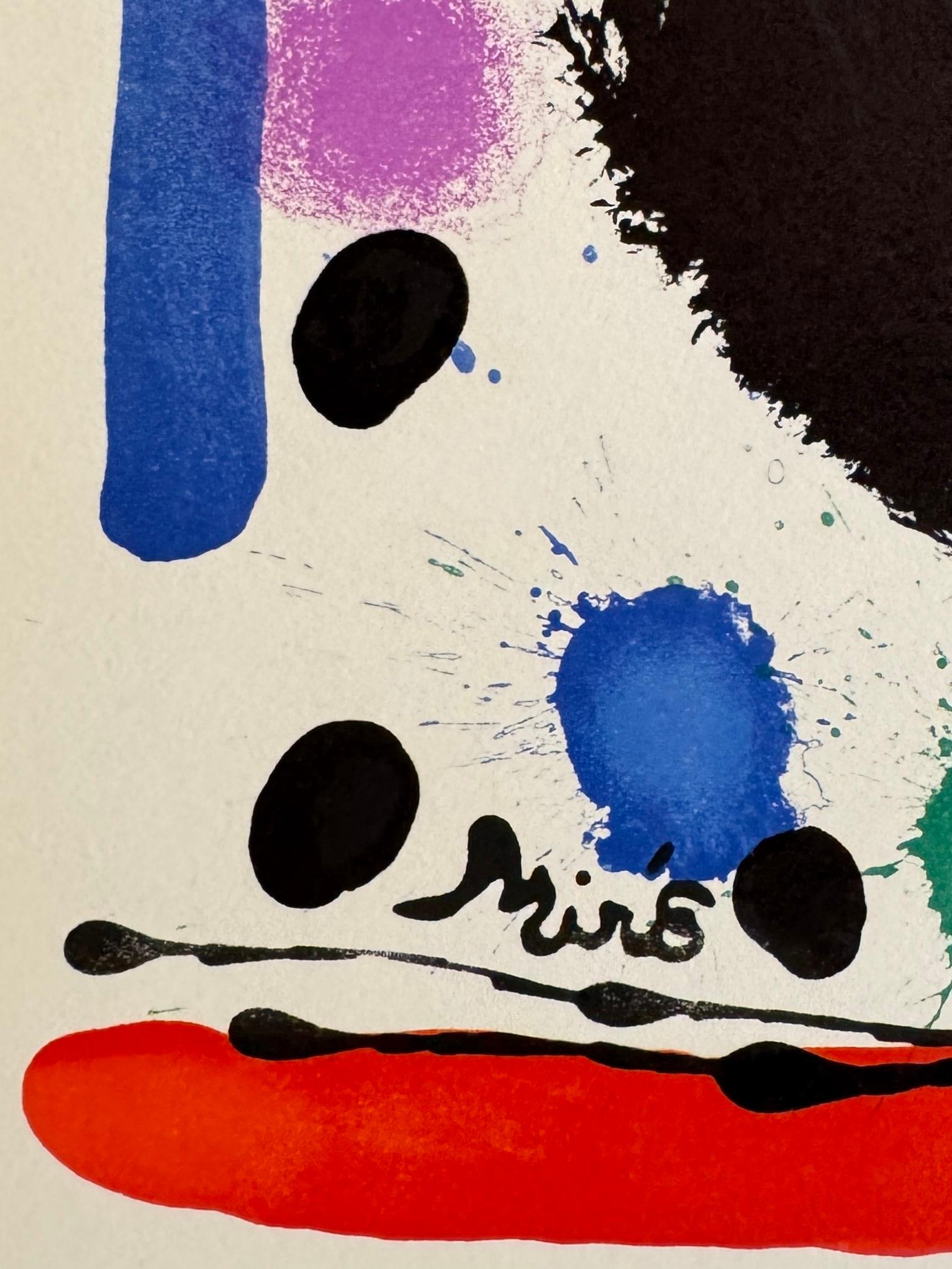 Atelier Mourlot Bank Street de Joan Miró - litografía original abstracta en color en venta 3