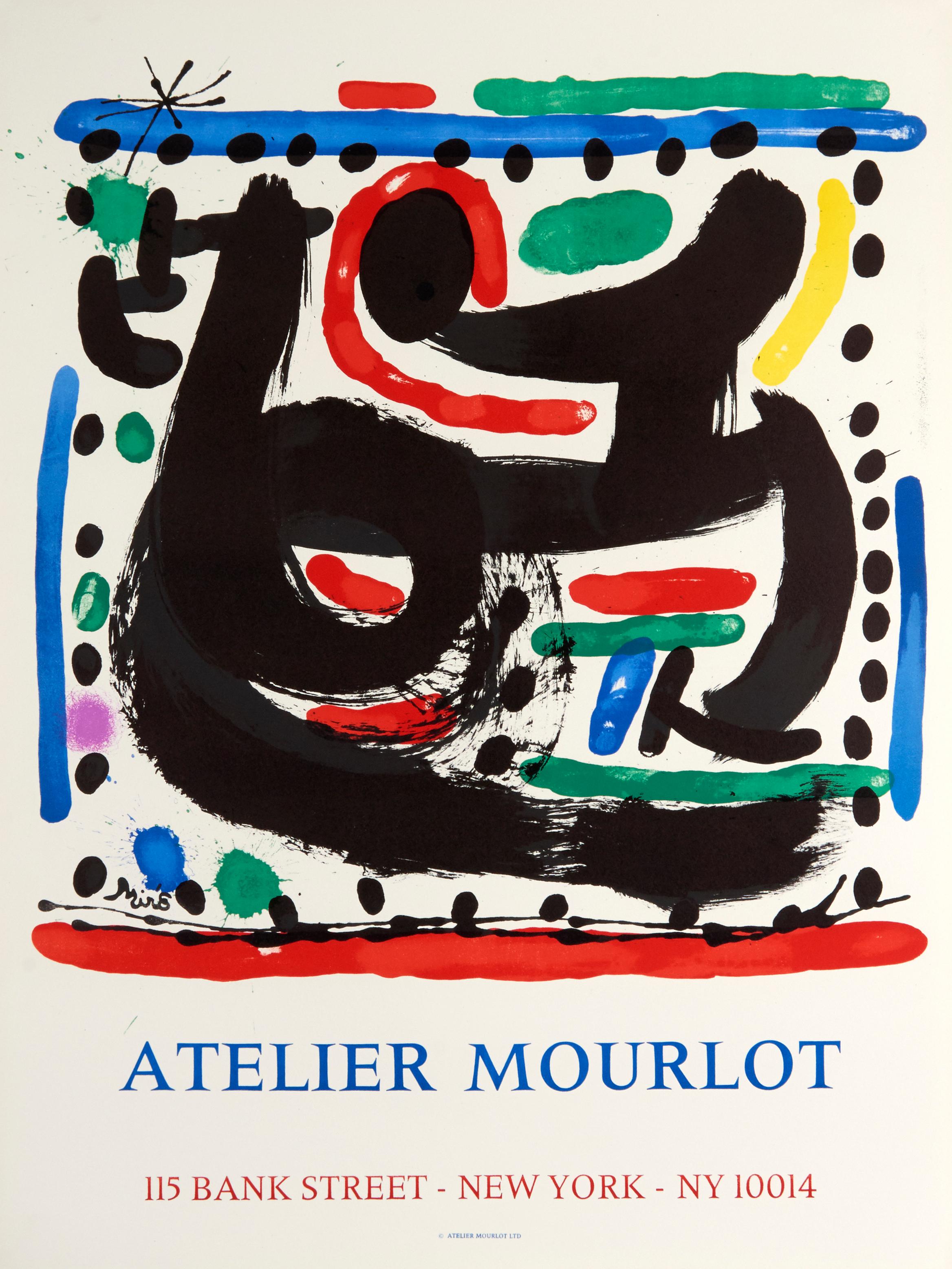 Atelier Mourlot Bank Street di Joan Miro - litografia originale astratta e colorata