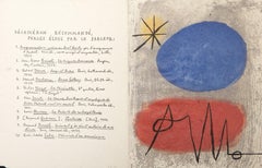 Bagatelles Vegetales (D 111), Modern Abstract Etching with Aquatint by Joan Miro