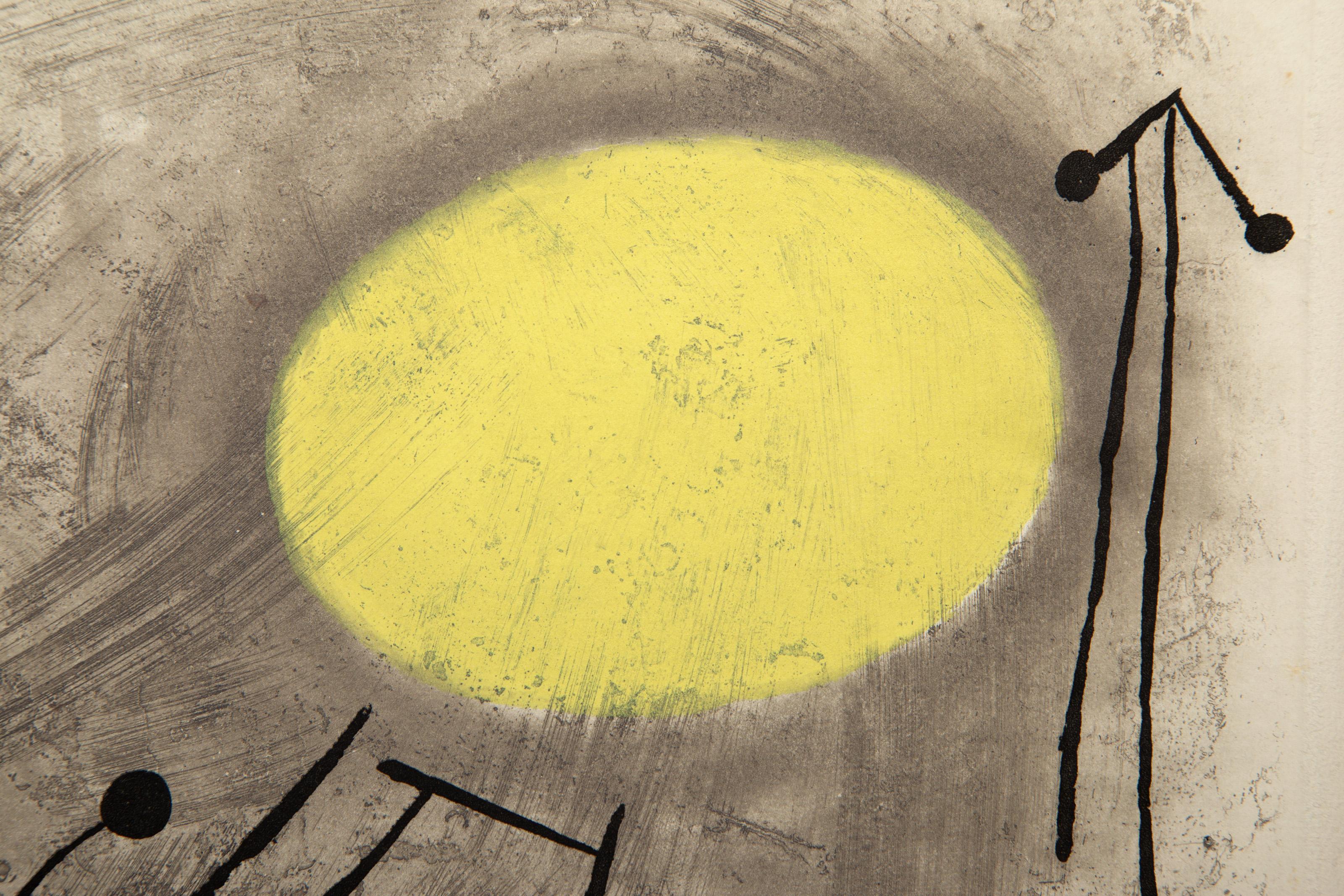  Joan Miro, Spanish (1893 - 1983) - Bagatelles Vegetales, Year: 1956, Medium: Etching with Aquatint and Carborundum, on Richard de Bas, Edition: 300, Size: 9.25 x 14.5 in. (23.5 x 36.83 cm), Frame Size: 16 x 21.25 inches, Printer: Atelier