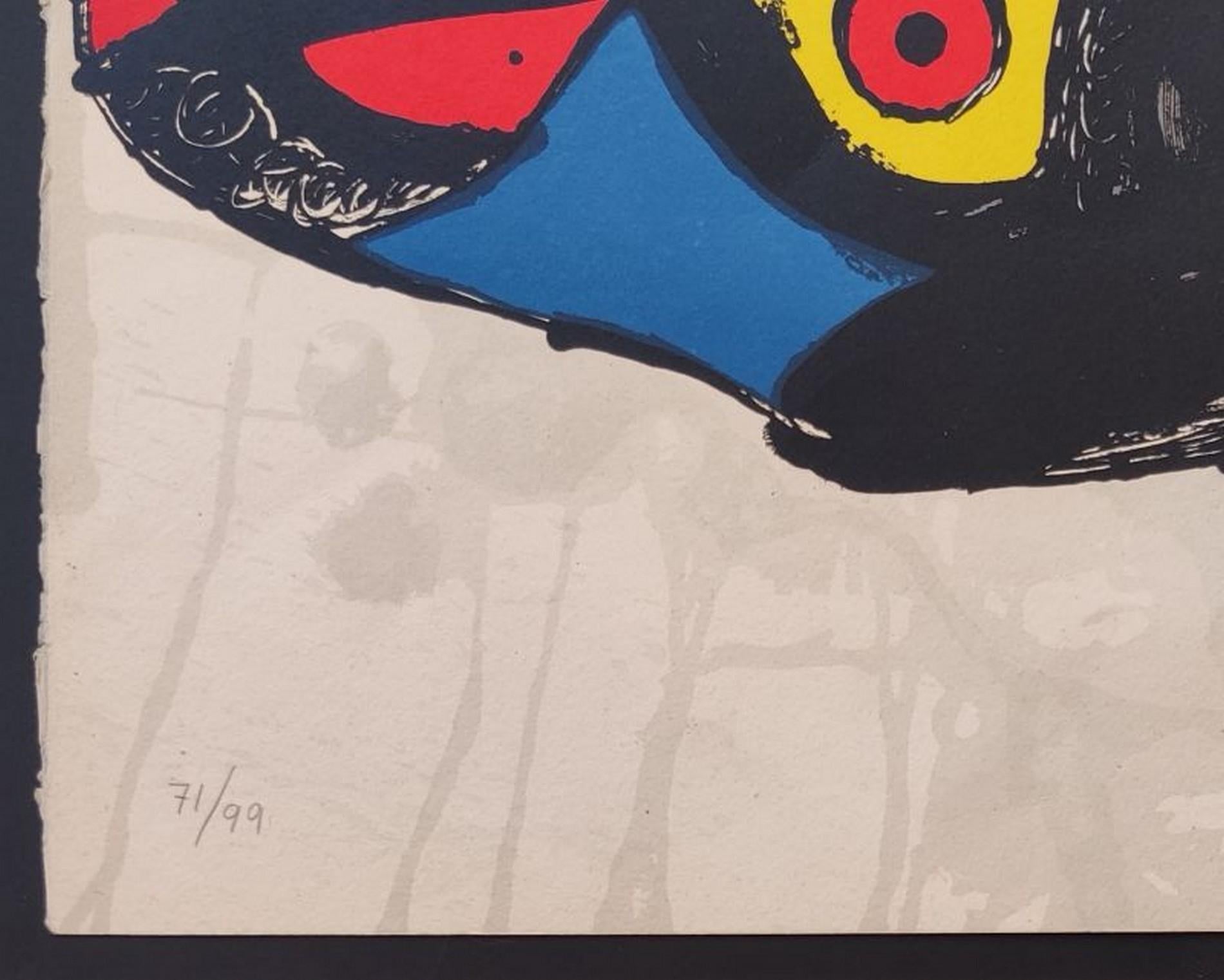 Barcelona - Black Abstract Print by Joan Miró