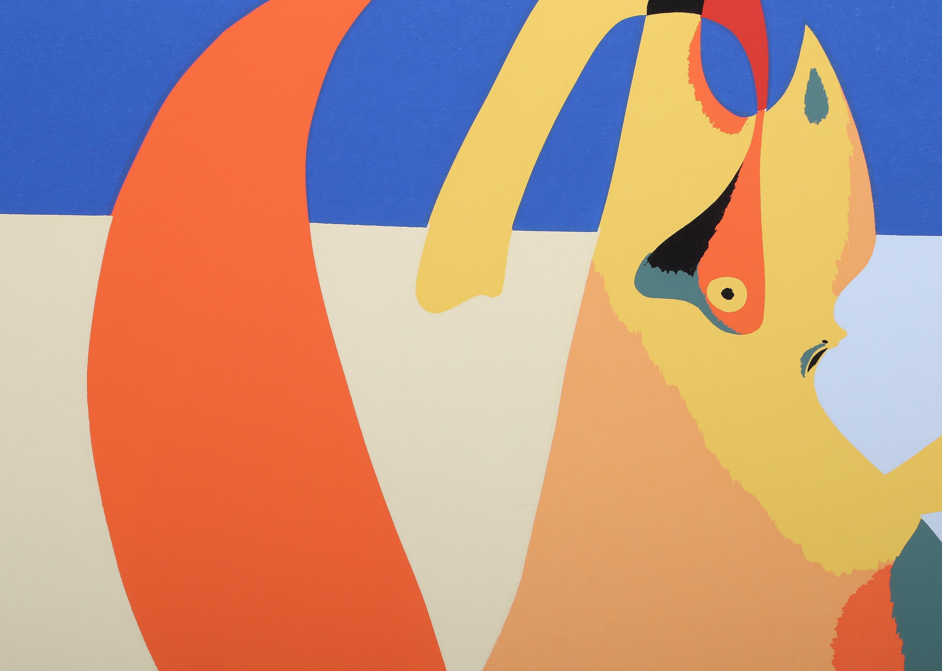 Bather, Surrealist Screenprint Poster after Joan Miro - Print by Joan Miró