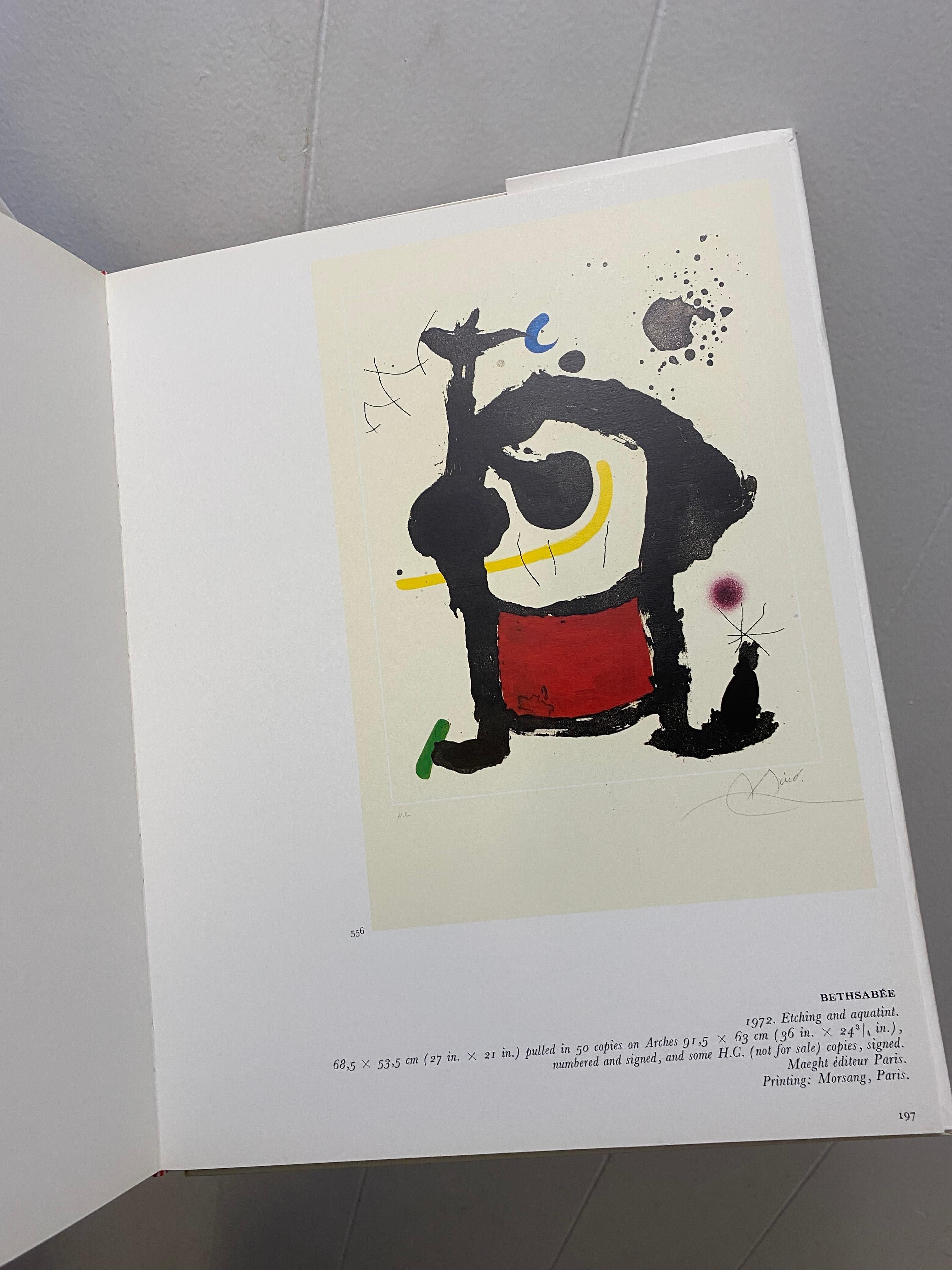Bethsabee - Beige Abstract Print par Joan Miró