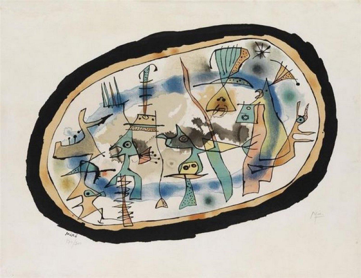 Joan Miró Abstract Print - Birth of the day 