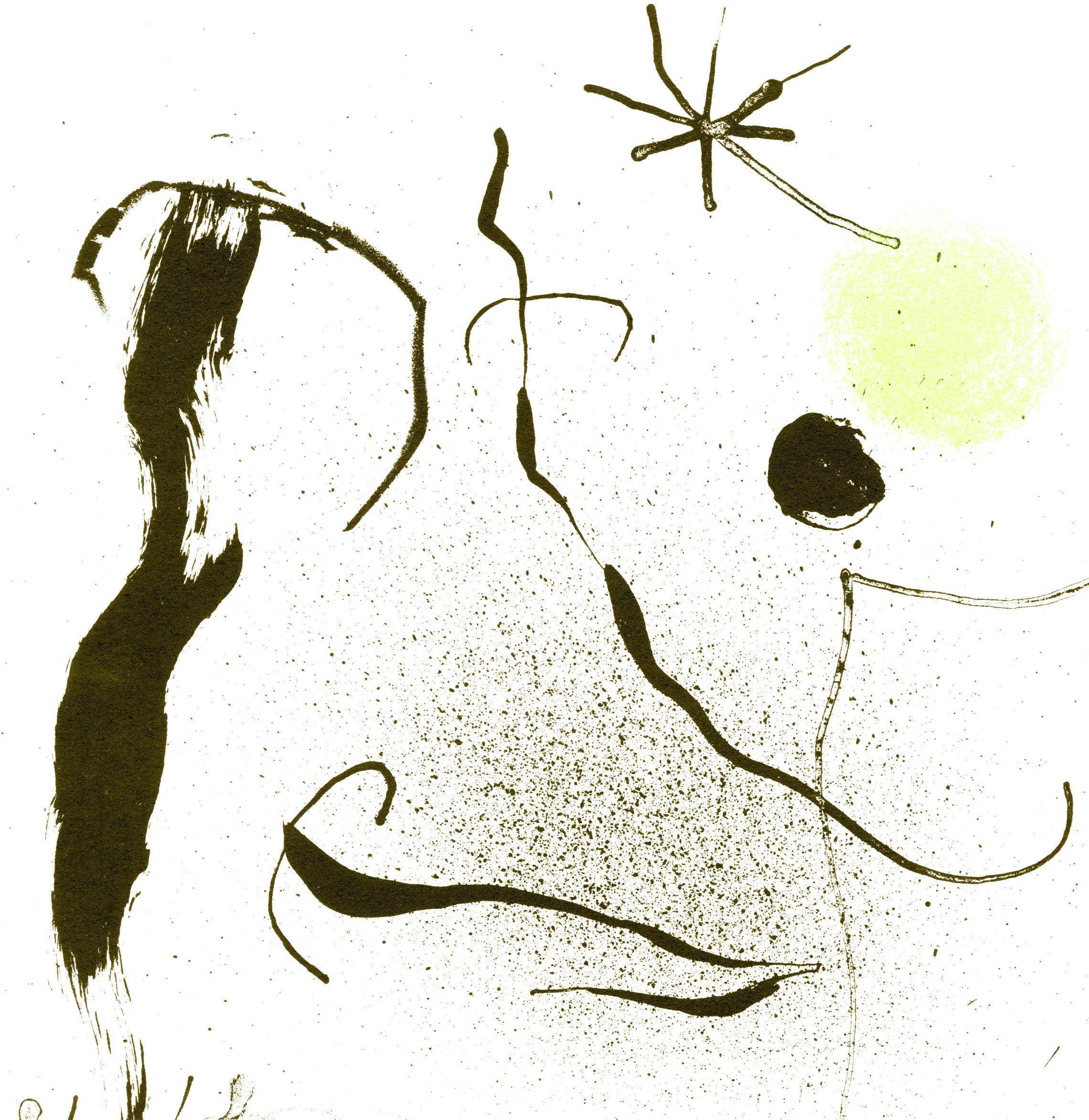 Bouquet de reves pour Leila-Poemes d'Yuan Goll - Print Astratto di Joan Miró