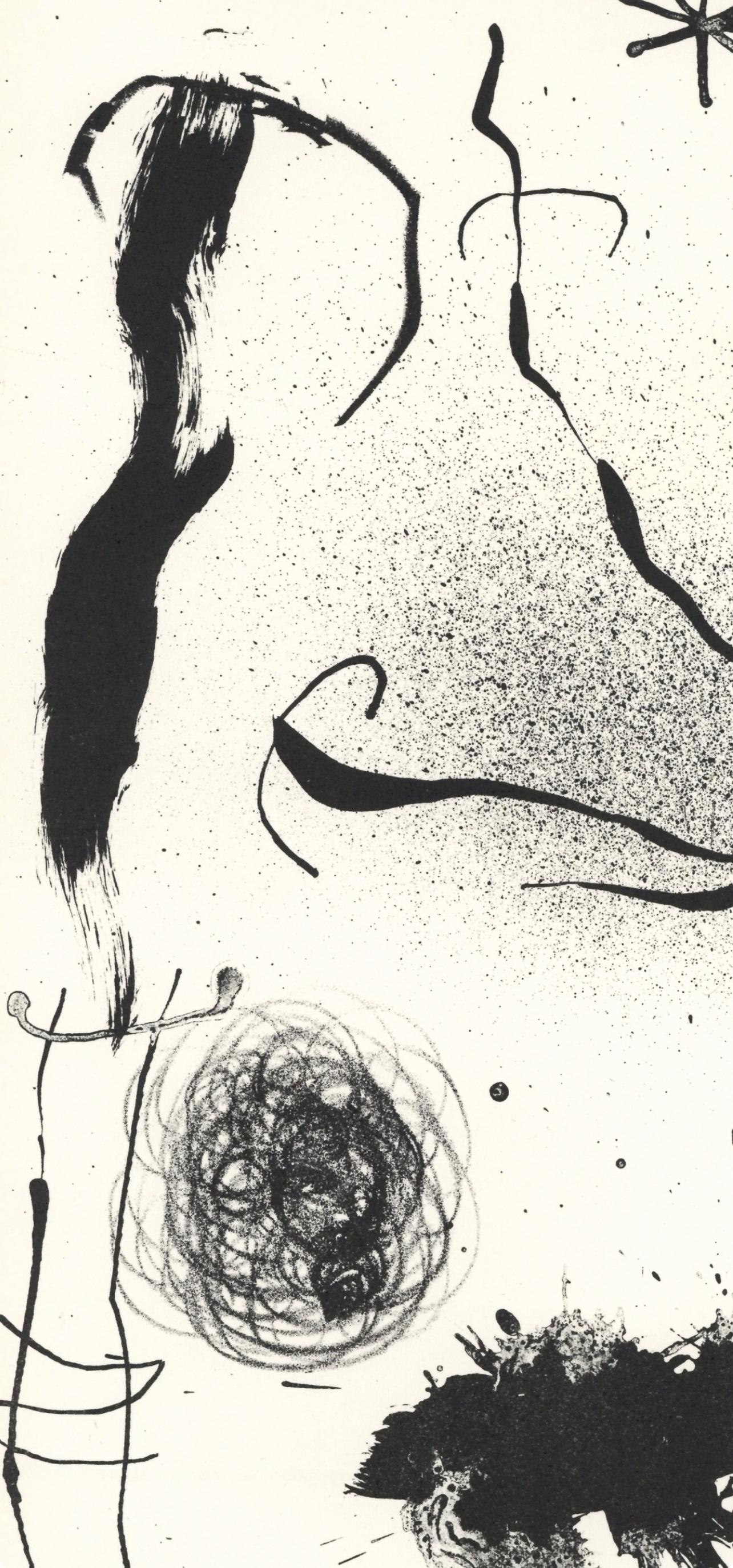 Bouquet de rêves pour Leïla, Poèmes d'Yvan Goll, XXe siècle - Abstract Print Bianco di Joan Miró
