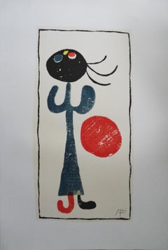 Boy with Reb Ball - Lithograph, Signed in the Plate