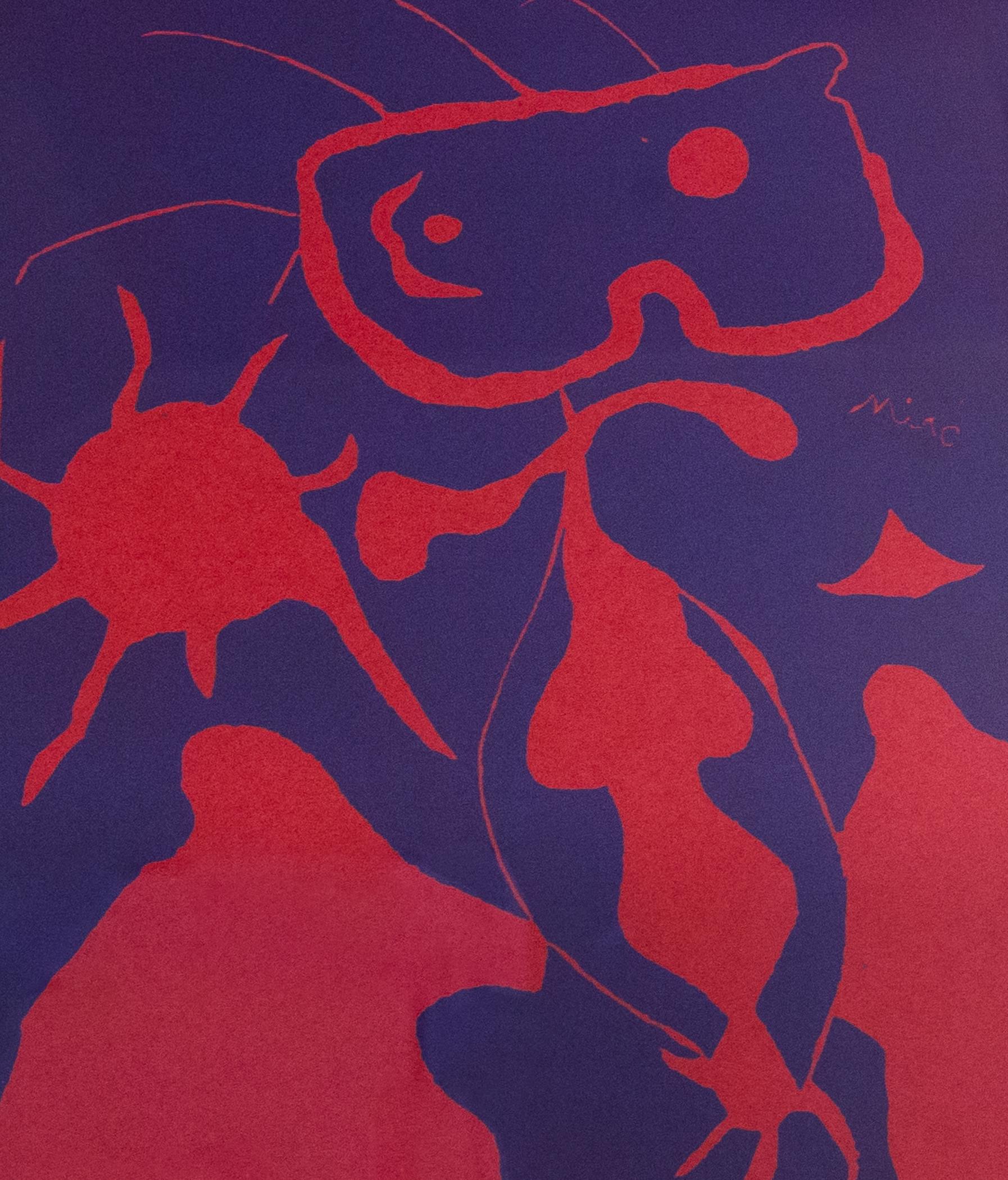 Joan Miró Abstract Print – Junge mit roter Sonne