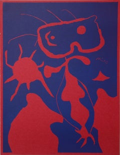 Boy with Red Sun - Original linocut - 1938