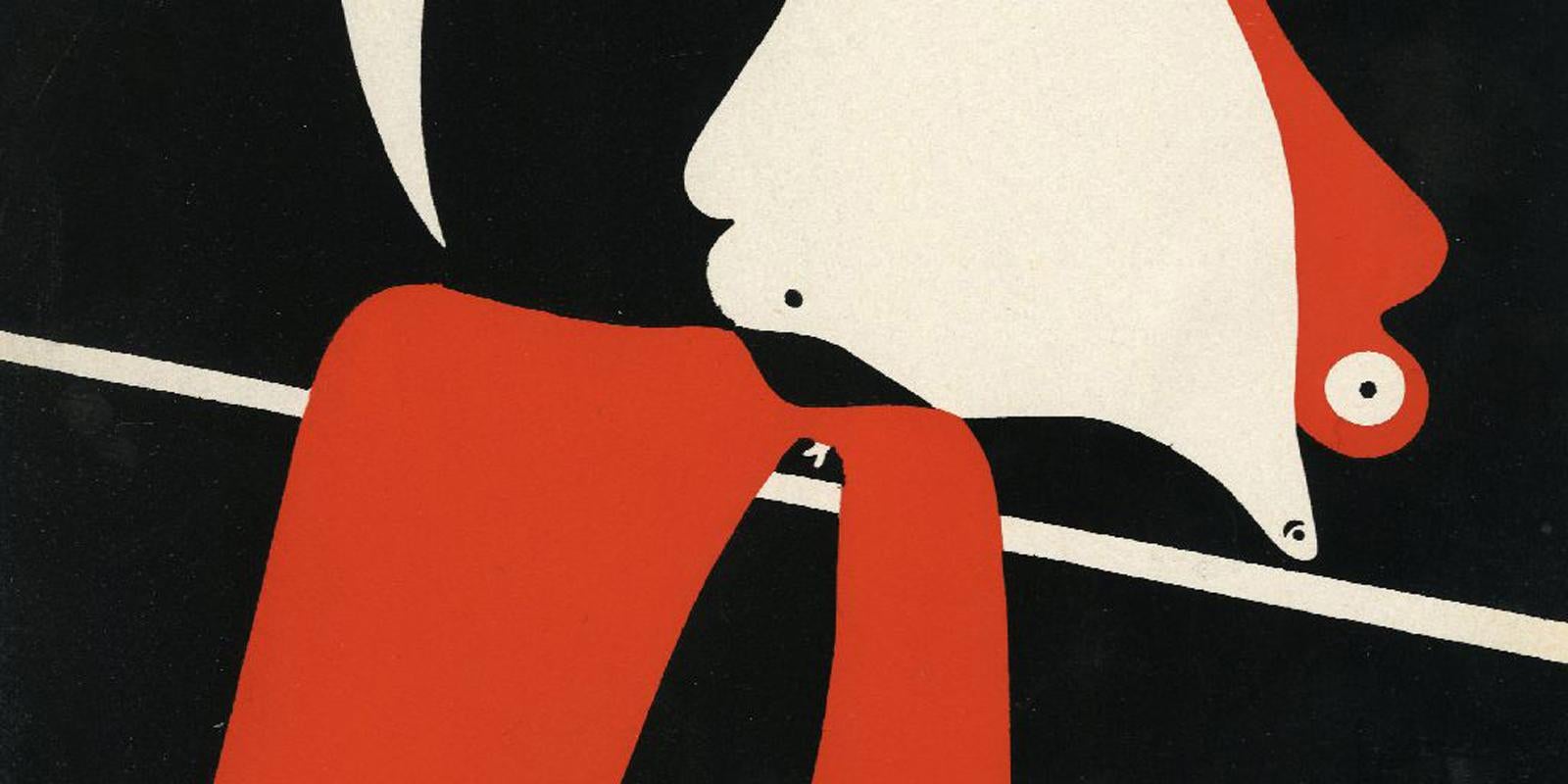 Cahiers d'art, Surrealist Composition 1 - Orange Abstract Print by Joan Miró
