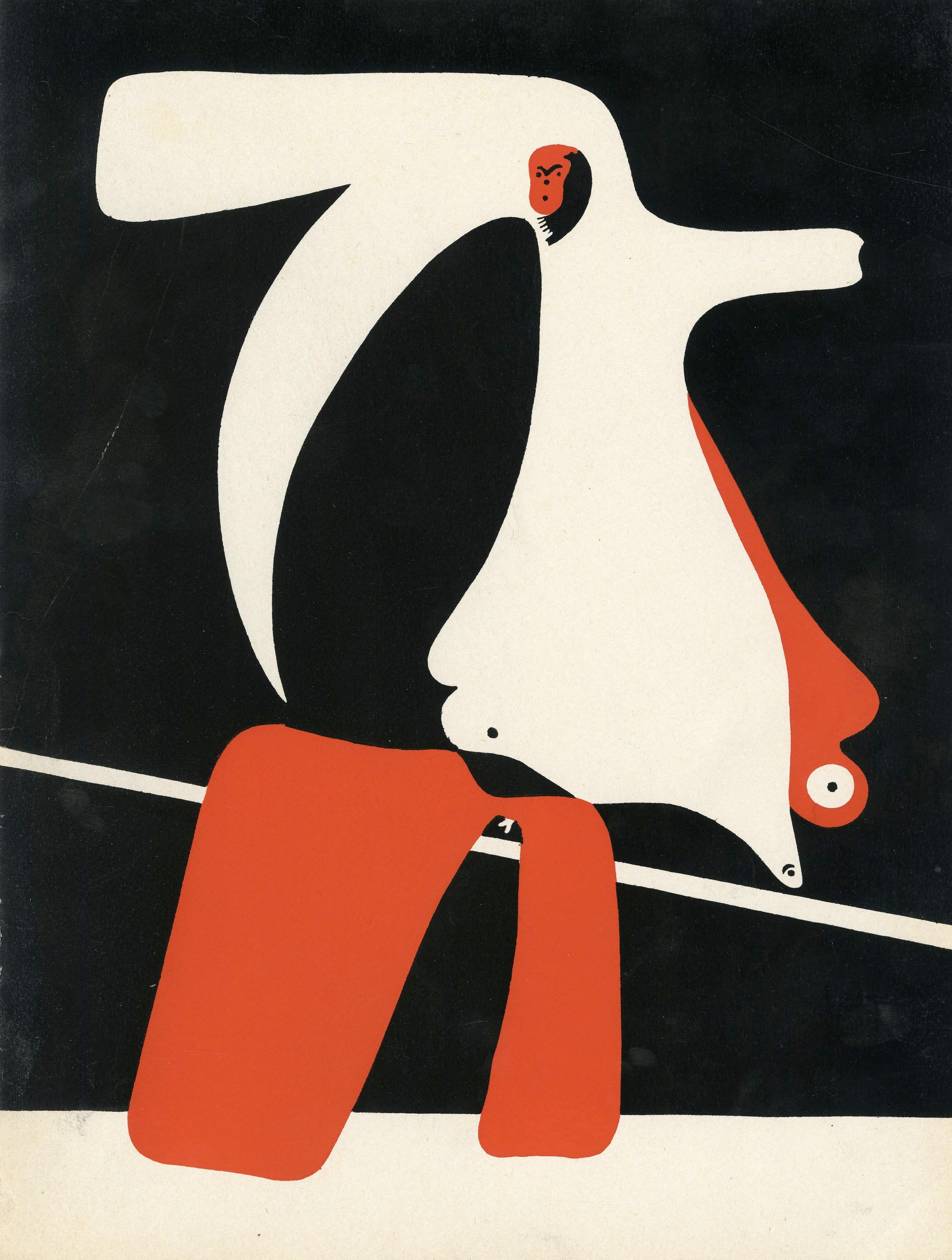 Joan Miró Abstract Print – Cahiers d'Art, Surrealistische Komposition 1