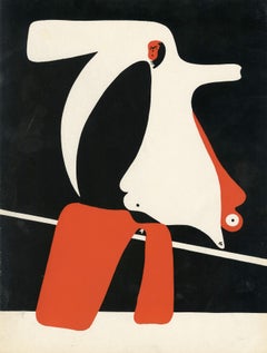 Vintage Cahiers d'art, Surrealist Composition 1