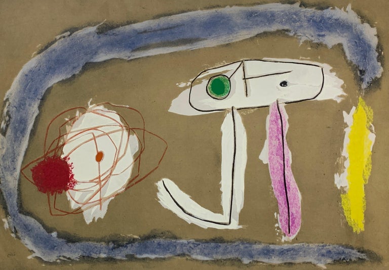Cartones - Brown Abstract Print by Joan Miró