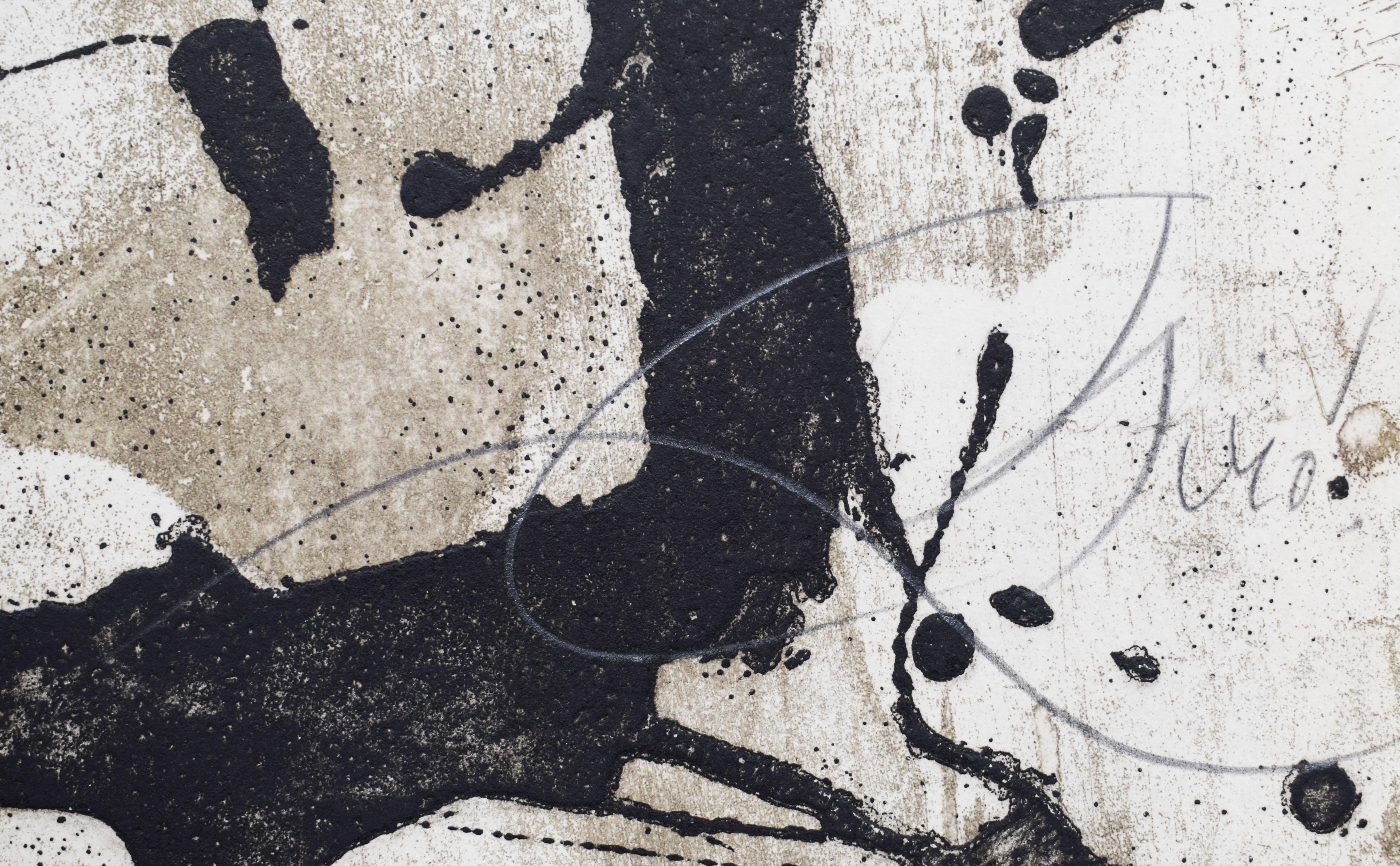 Cave Paintings VI - Spanish Cave Paintings - Abstract Print by Joan Miró