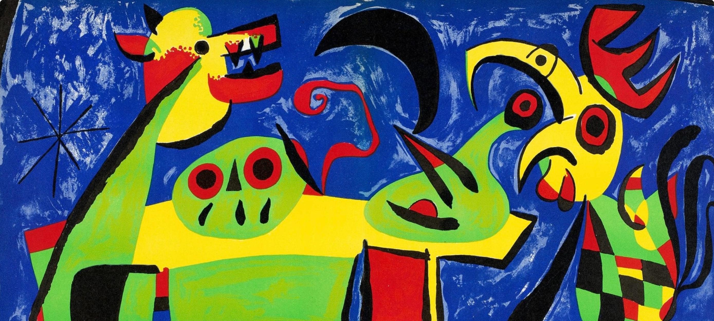 Chien aboyant à la lune (Mourlot 189), Verve: Revue Artistique et Littéraire - Print by Joan Miró