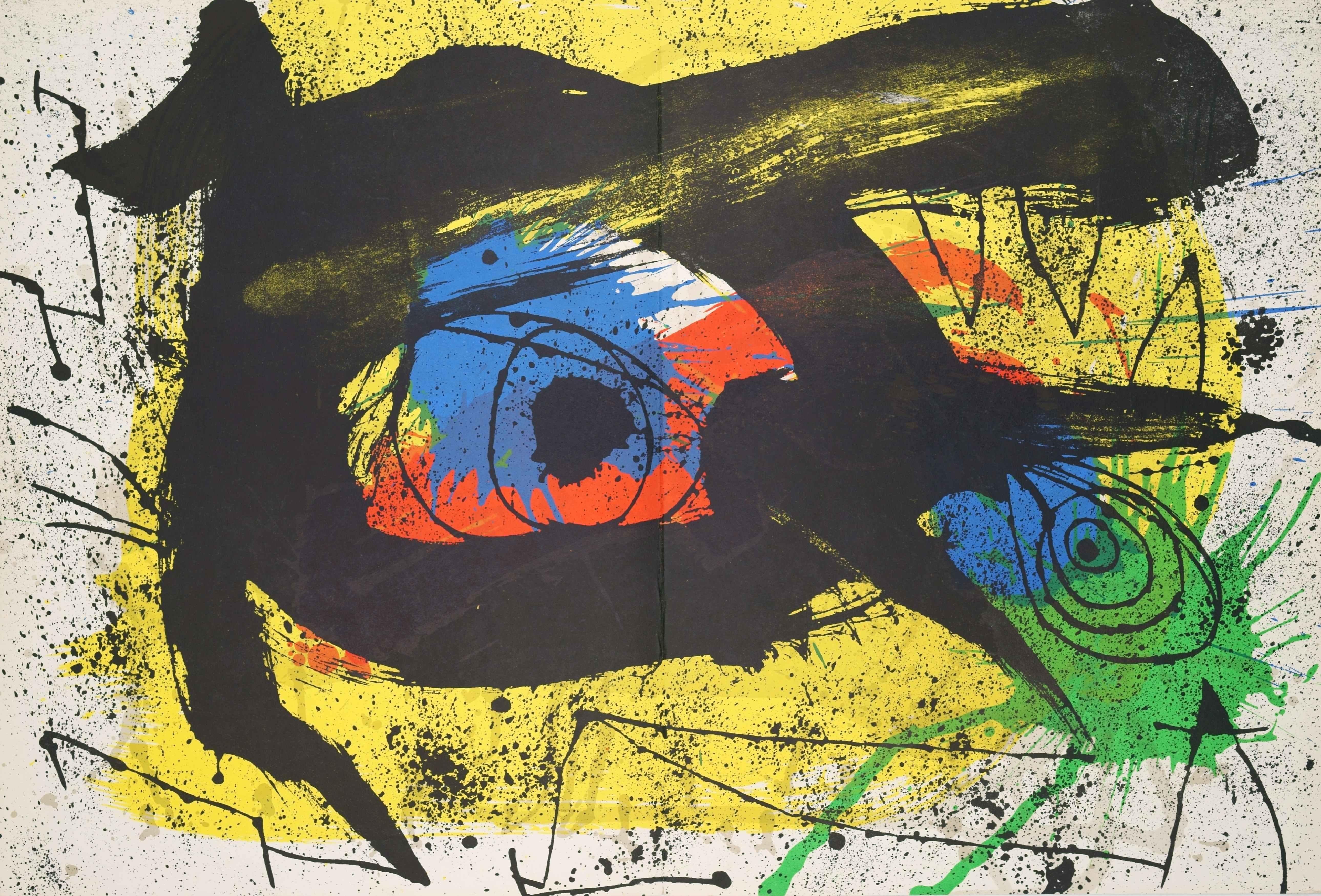 Abstract Print di Joan Miró - Litografia a colori per Derrière le Miroir no. 203 I / - Immaginazione reale