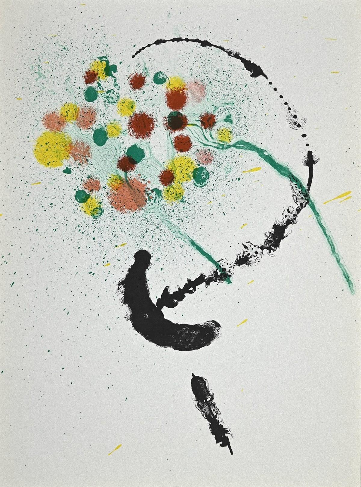 Joan Miró Abstract Print - Composition 1968 - Original Lithograph by Joan Mirò - 1968
