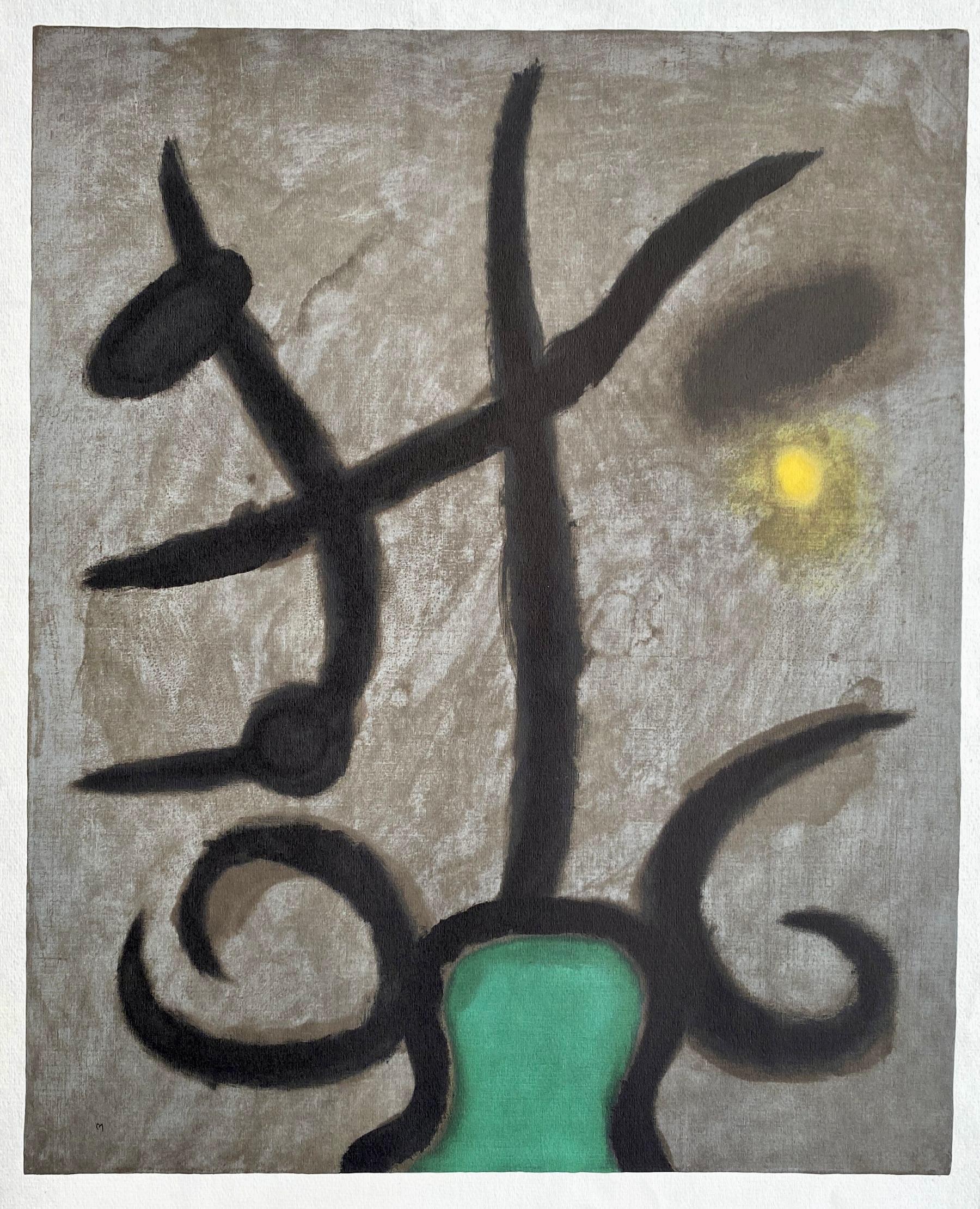 Héliogravure on vélin d’Arches paper. Unsigned and unnumbered, as issued. Good condition. Notes: From the folio, Joan Miró, Femmes, 1965. Published by Maeght Éditeur, Paris; printed by Maeght Éditeur, Paris, November 27, 1965. Excerpted from the