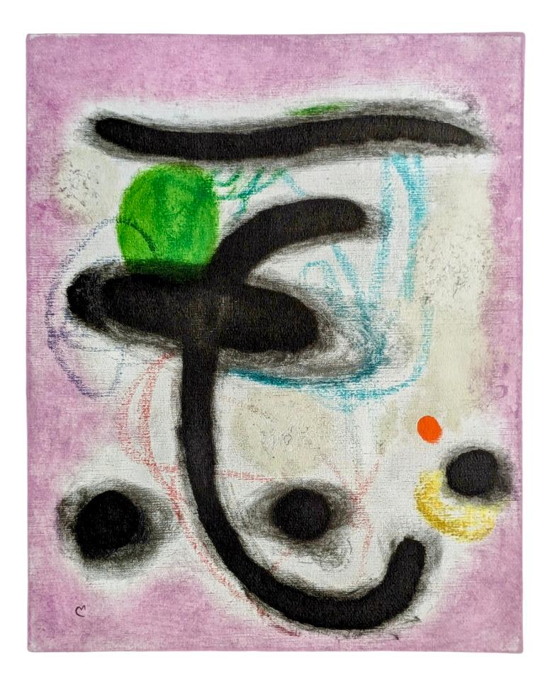 Héliogravure on vélin d’Arches paper. Unsigned and unnumbered, as issued. Good condition. Notes: From the folio, Joan Miró, Femmes, 1965. Published by Maeght Éditeur, Paris; printed by Maeght Éditeur, Paris, November 27, 1965. Excerpted from the