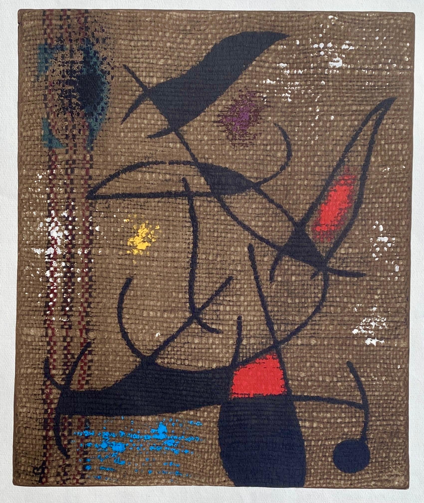 Heliograbado sobre papel vélin d'Arches. Sin firmar y sin numerar, tal como se publicó. Buen estado. Notas: Del folio, Joan Miró, Femmes, 1965. Publicado por Maeght Éditeur, París; impreso por Maeght Éditeur, París, 27 de noviembre de 1965. Extracto