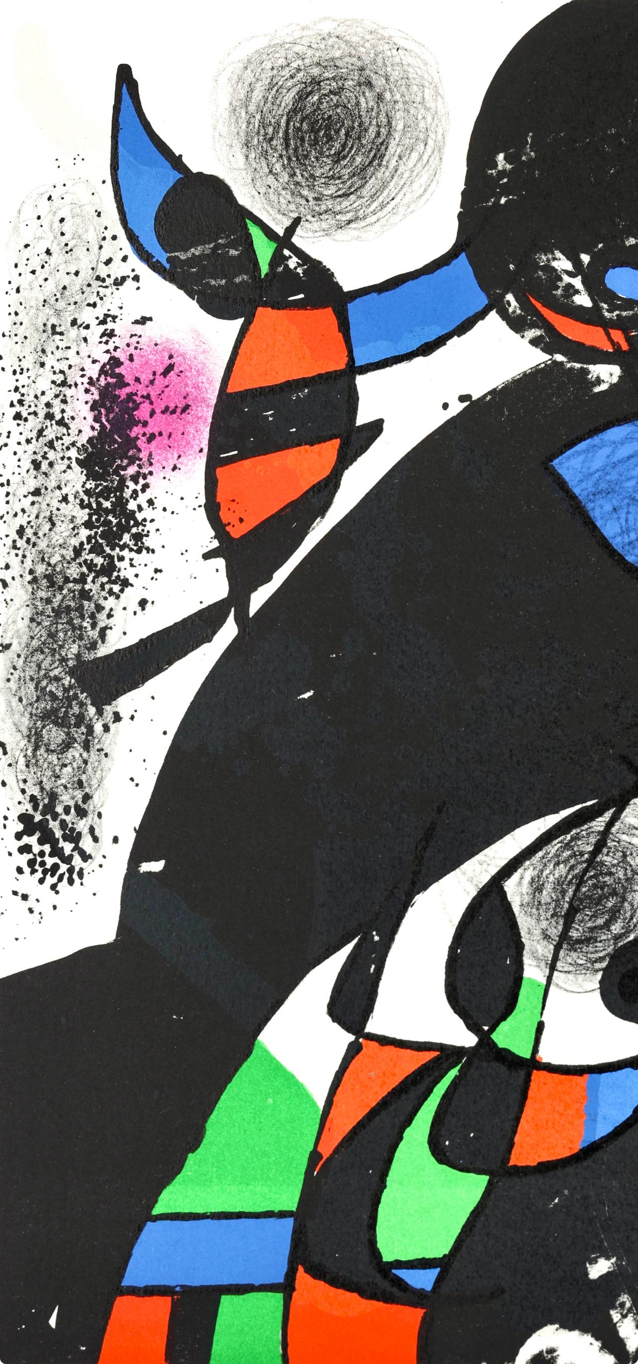 Composición (Cramer 202; Mourlot 1080), San Lazzaro et ses Amis, XXe siècle - Landscape Print Negro de Joan Miró