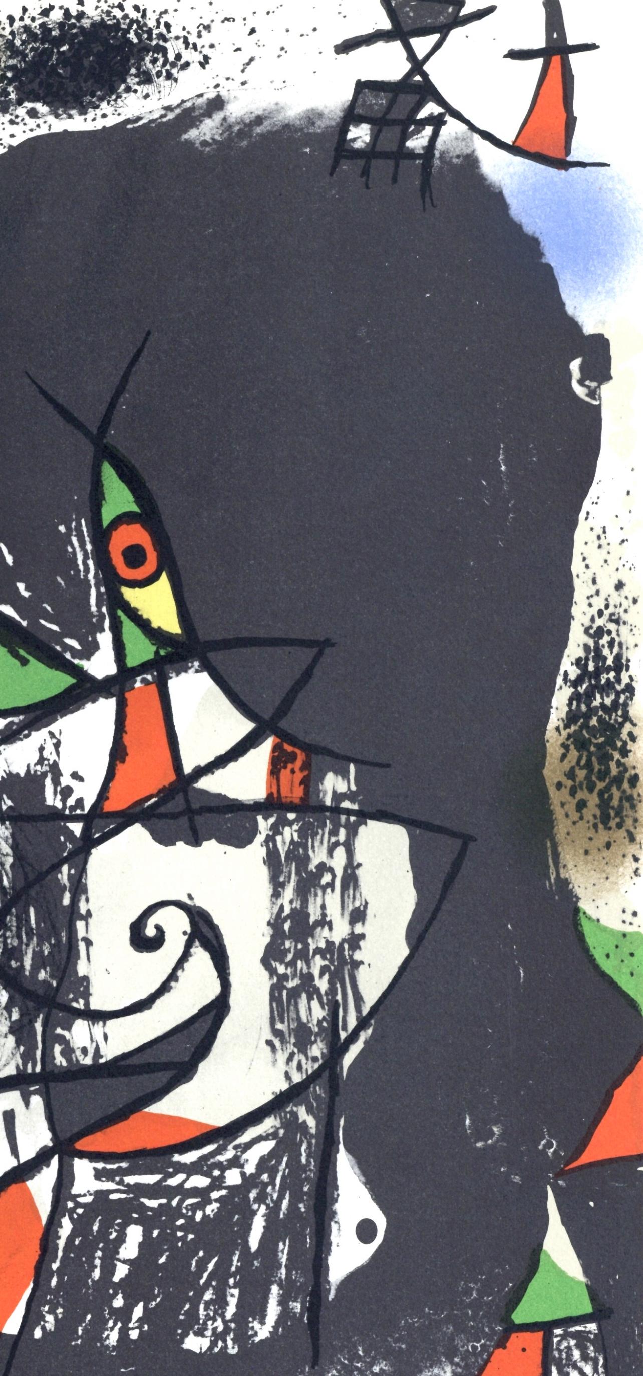 Composition (Cramer 207; Mourlot 1078), Les Révolutions Scéniques du XXe Siècle - Black Abstract Print by Joan Miró