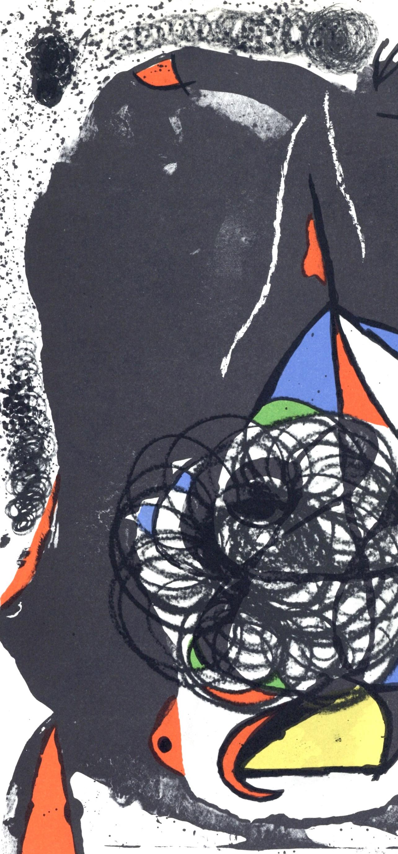 Composition (Cramer 207; Mourlot 1079), Les Révolutions Scéniques du XXe Siècle - Black Figurative Print by Joan Miró