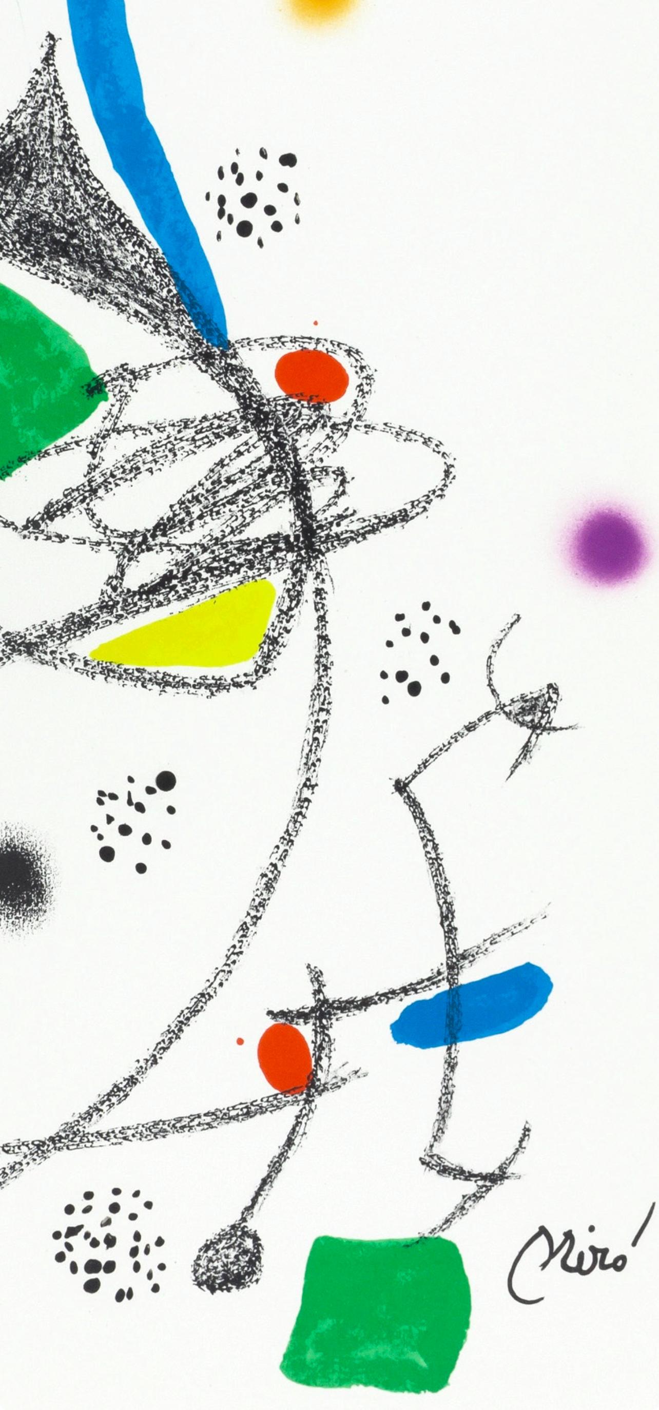 Komposition (Cramer 211; Mourlot 1051-1072) (Grau), Abstract Print, von Joan Miró